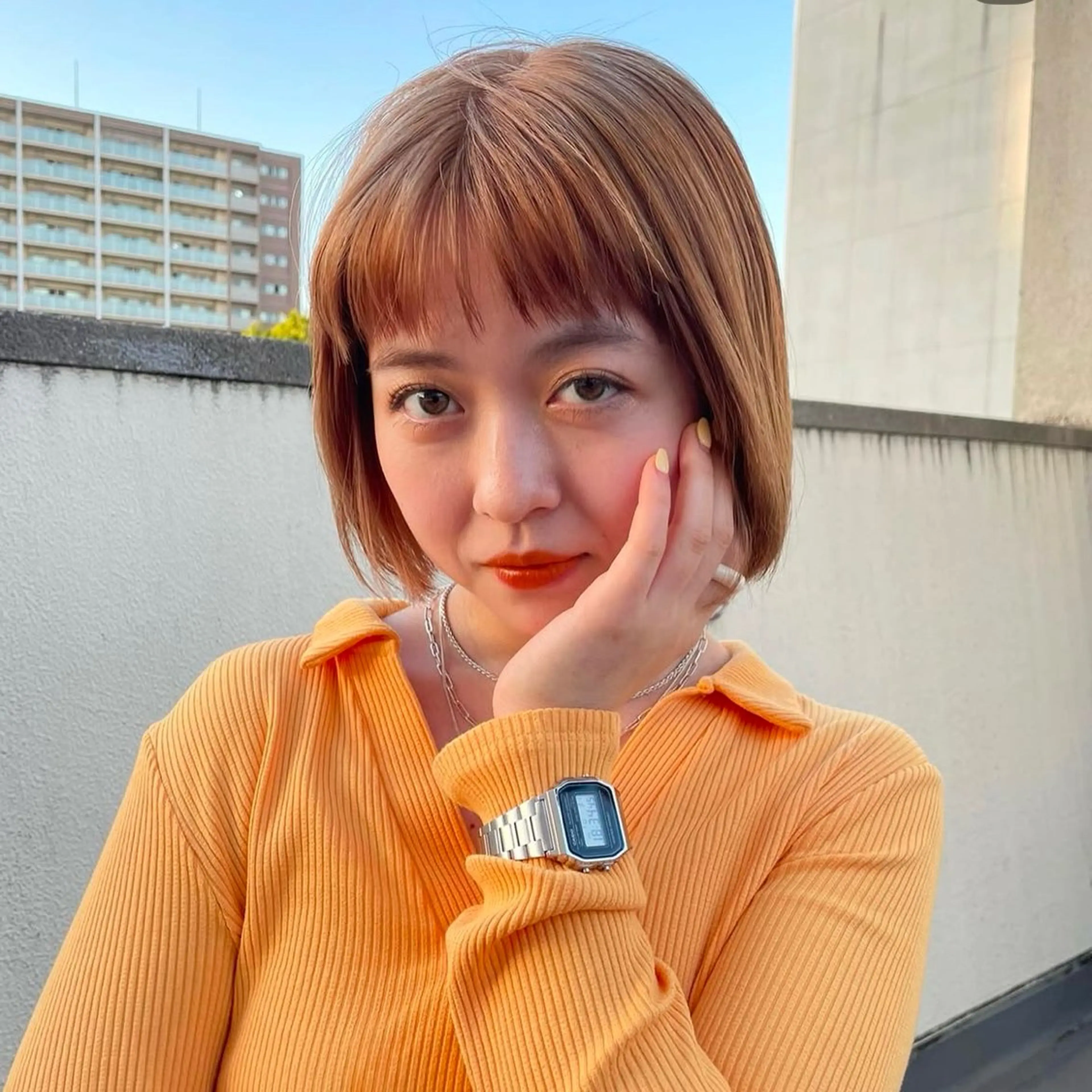 ショート カラー ヘアカラー パーマ／ブリーチ🐏 モデル募集中 ナナホのヘアスタイル