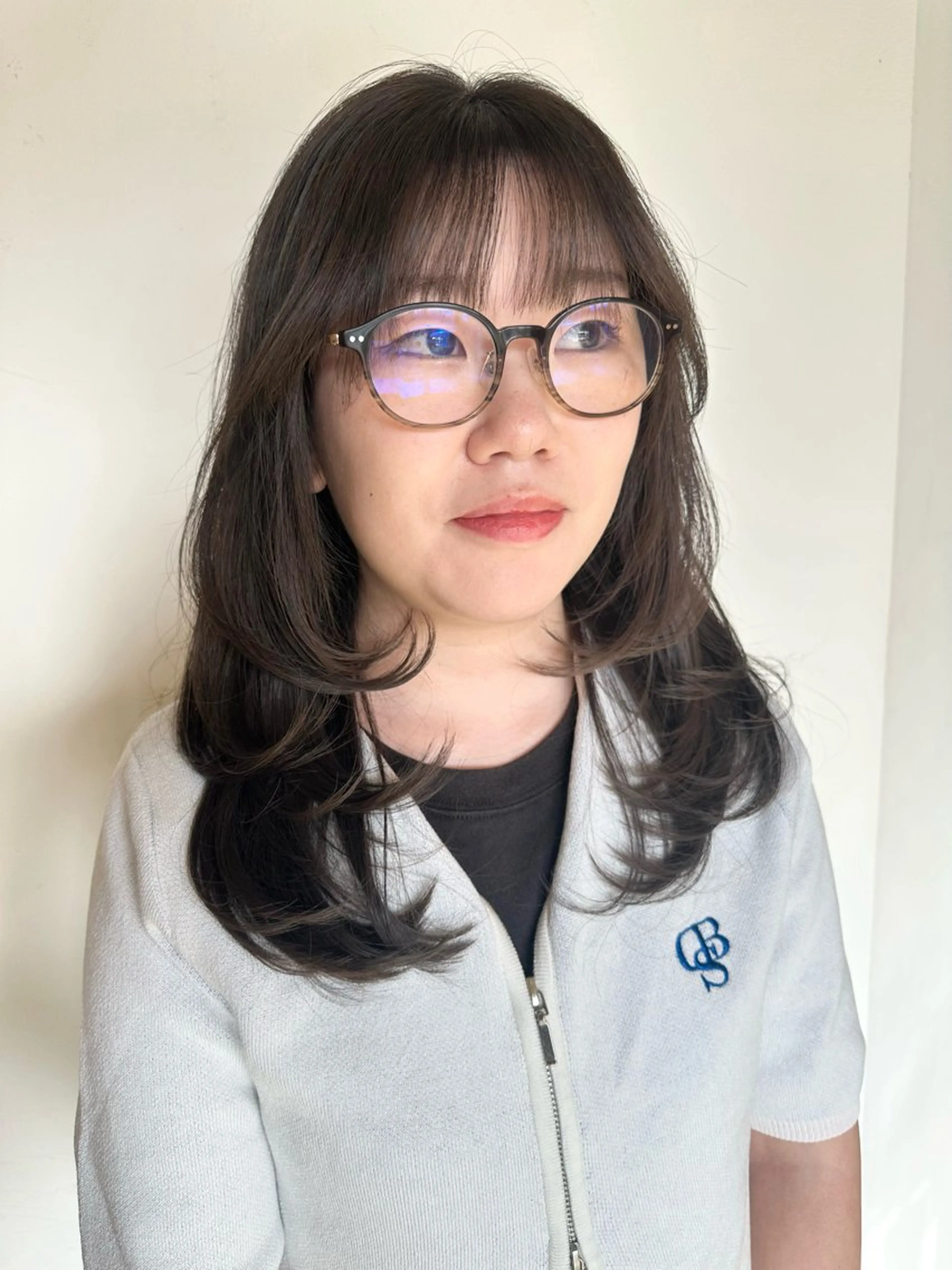 セミロング カラー レイヤーカット カット ヘアカラー トリートメント ペッツ本店 スタイリスト増田ゆきのヘアスタイル