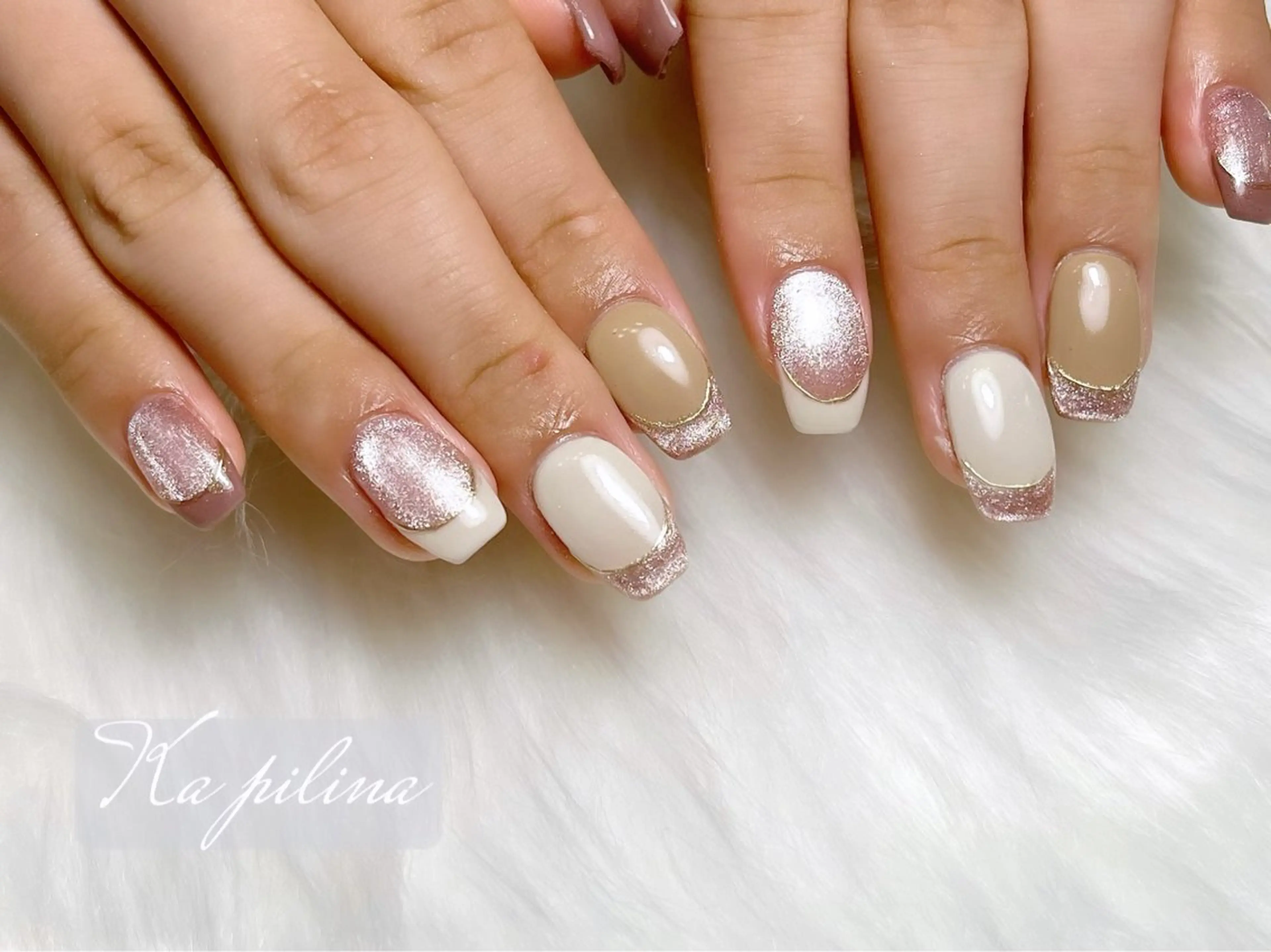 ネイル アートネイル フレンチネイル ミラーネイル ワンカラーネイル Ka pilina所属・♡プライベートサロン Ka pilina♡のネイルデザイン