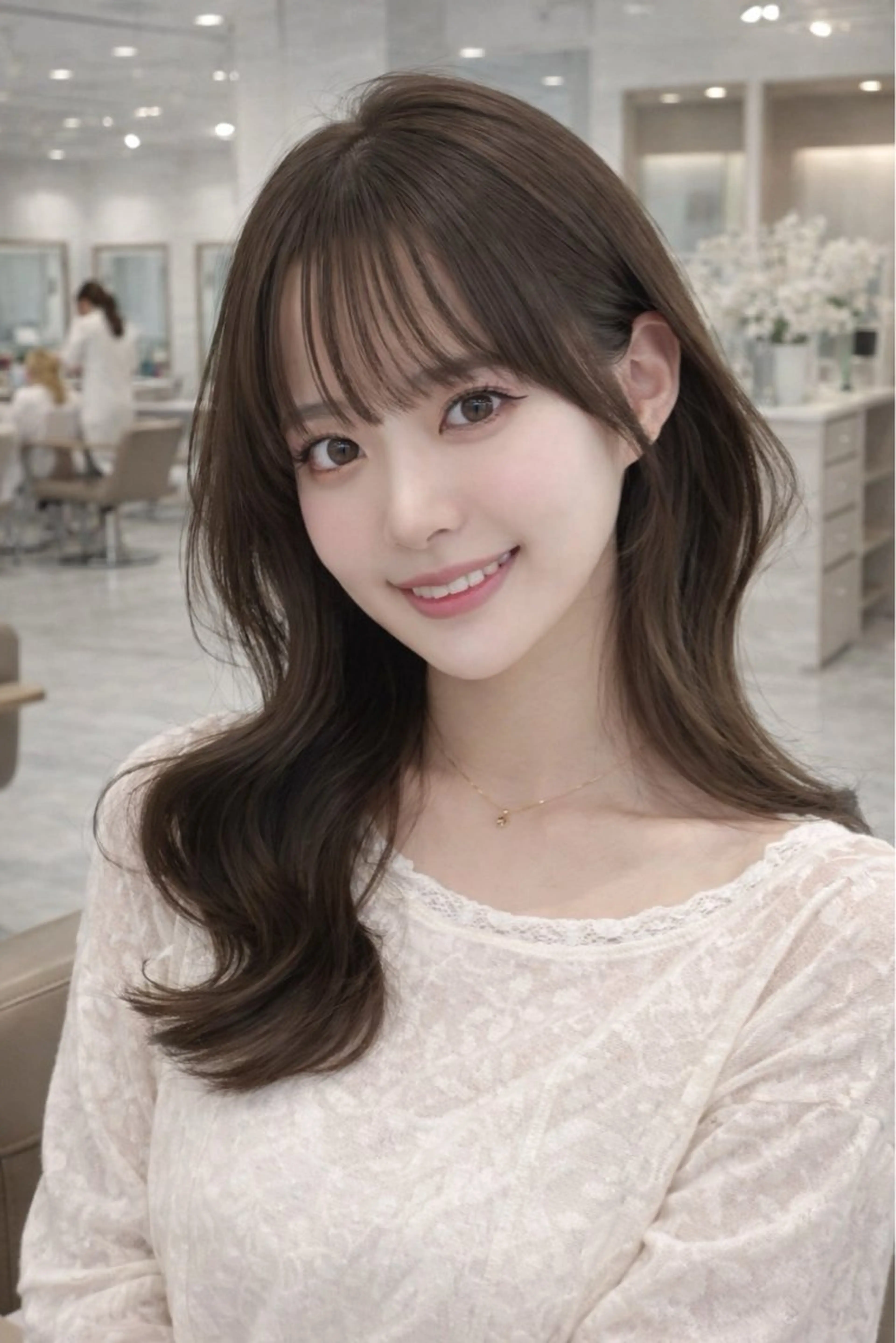 セミロング 映える顔まわり/前髪 特化 💗 ユキマのヘアスタイル