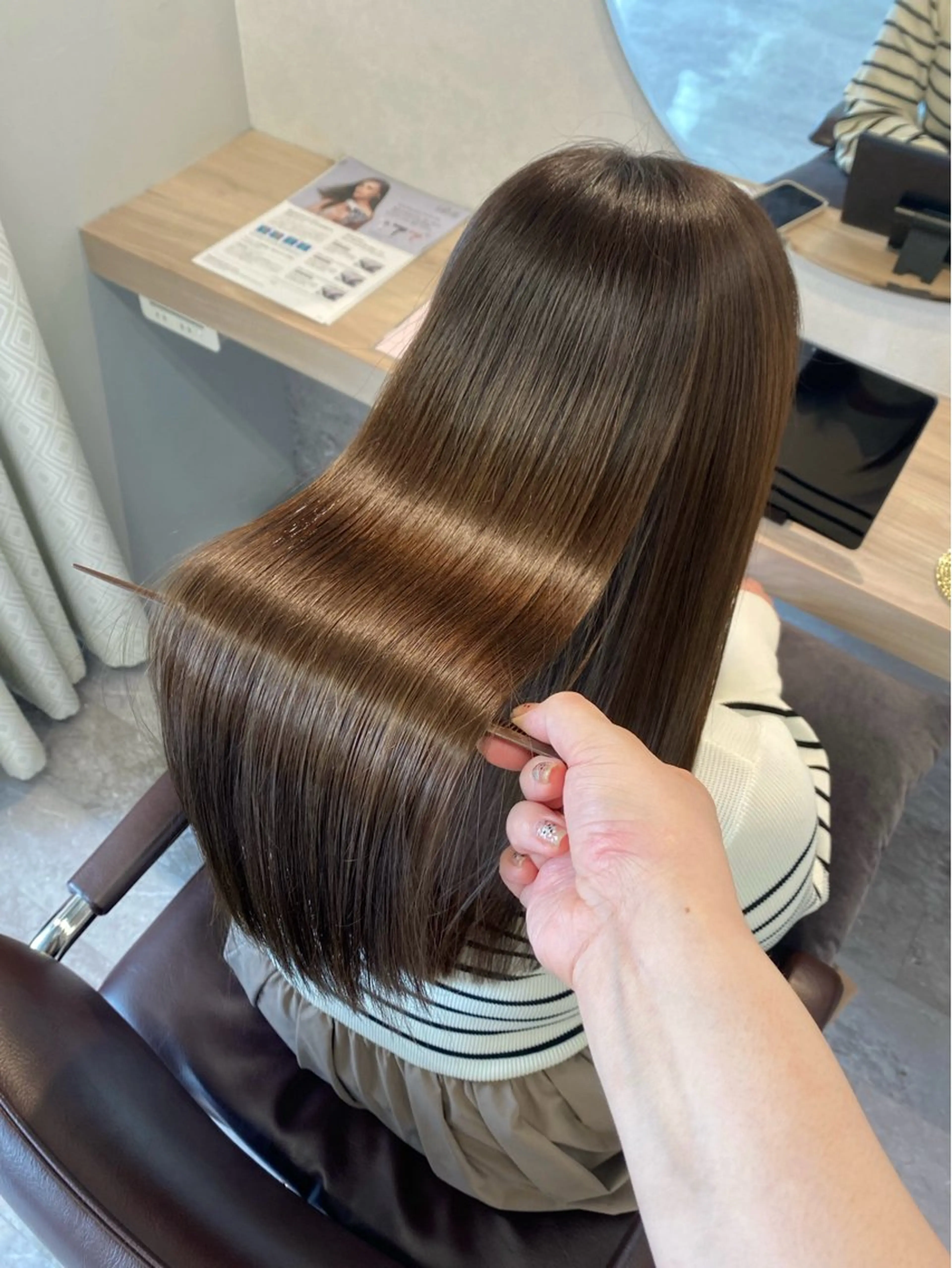 ロング カラー ベージュカラー オリーブベージュ 髪質改善 トリートメント カット ヘアカラー トリートメント 髪質改善🫧ベージュ 椙山 響のヘアスタイル