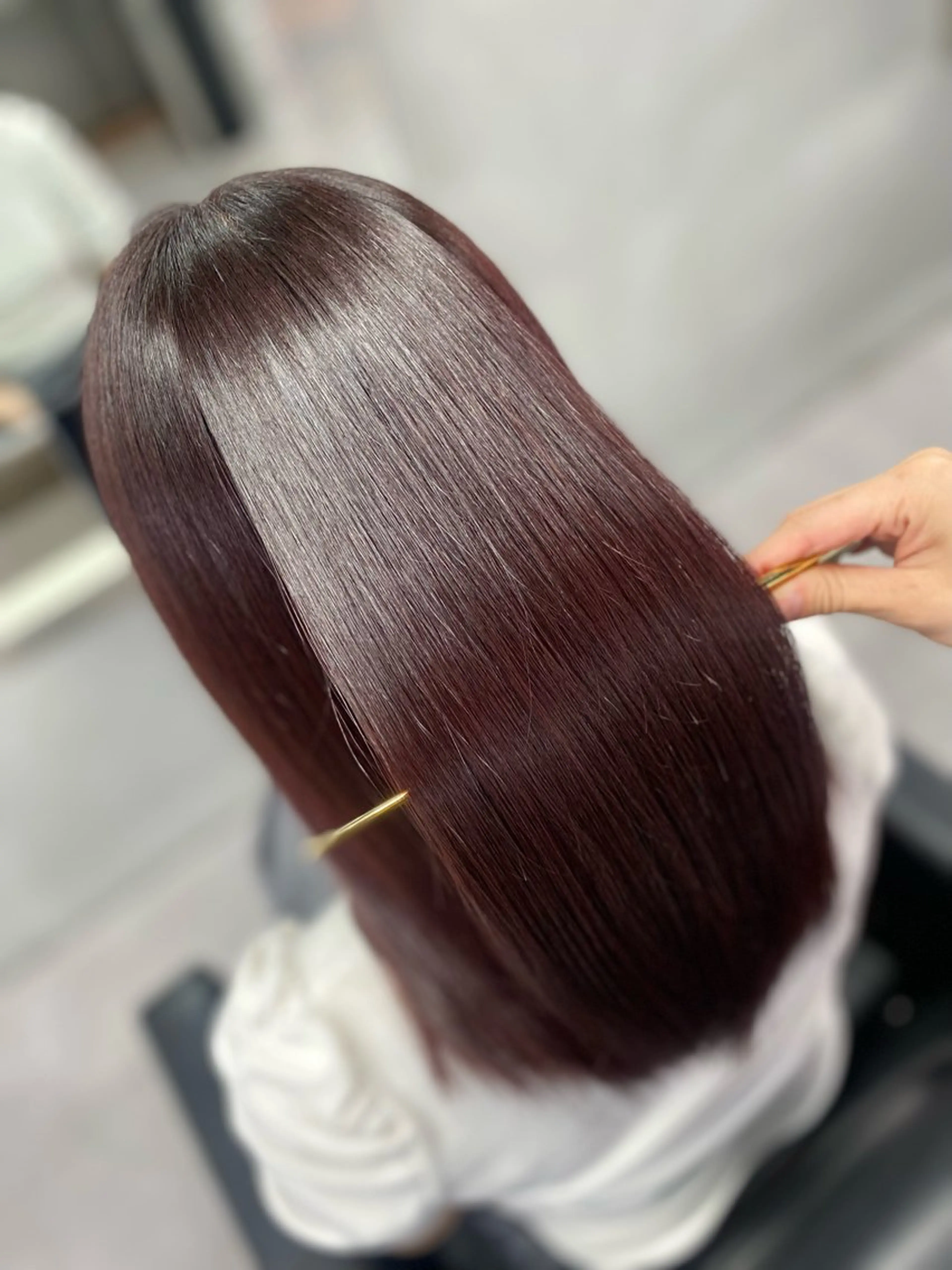 セミロング 髪質改善 カット ヘアカラー トリートメント 艶髪/縮毛矯正 🫧辻野海羽のヘアスタイル