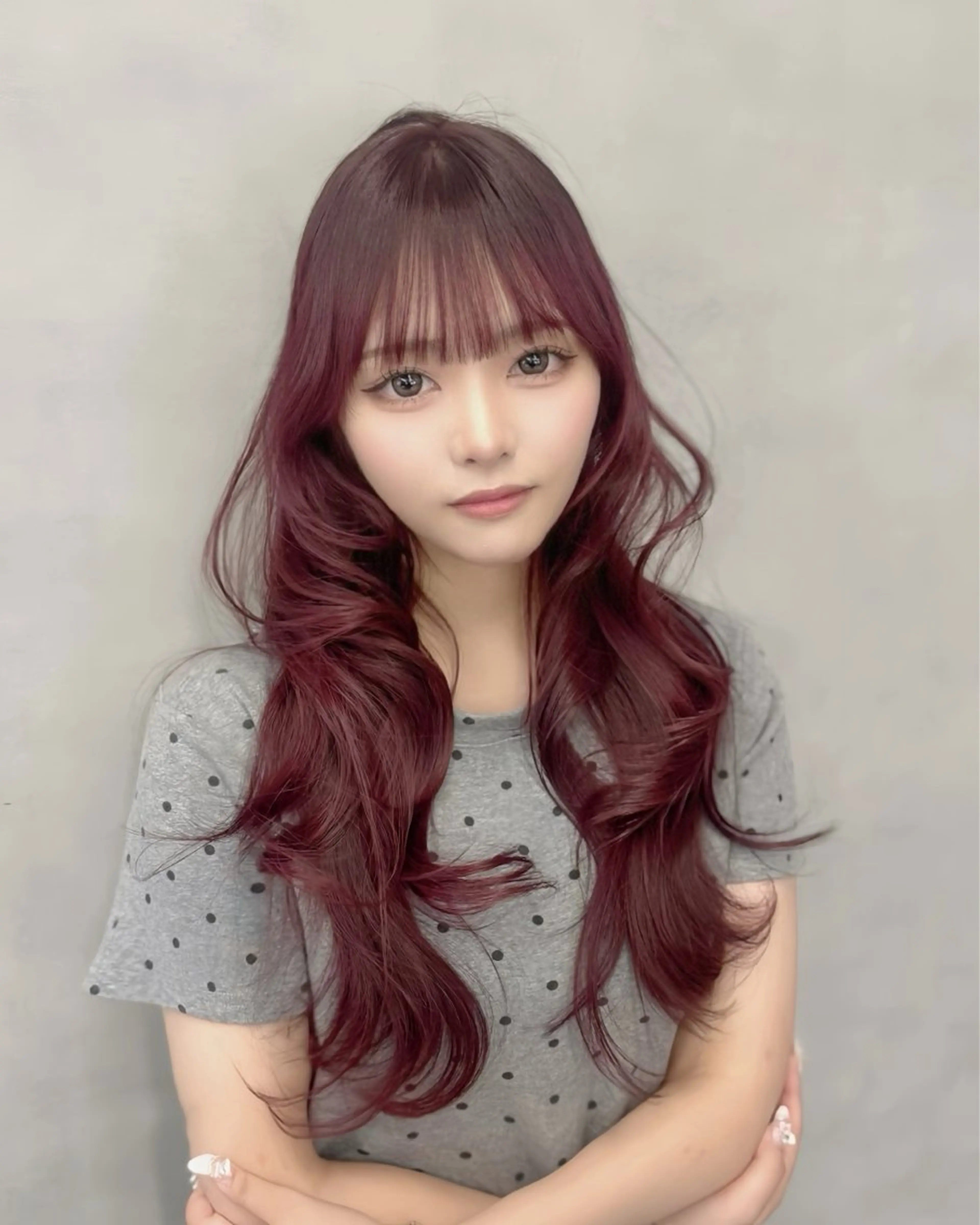 ロング カラー レイヤーカット 宮本 優のヘアスタイル