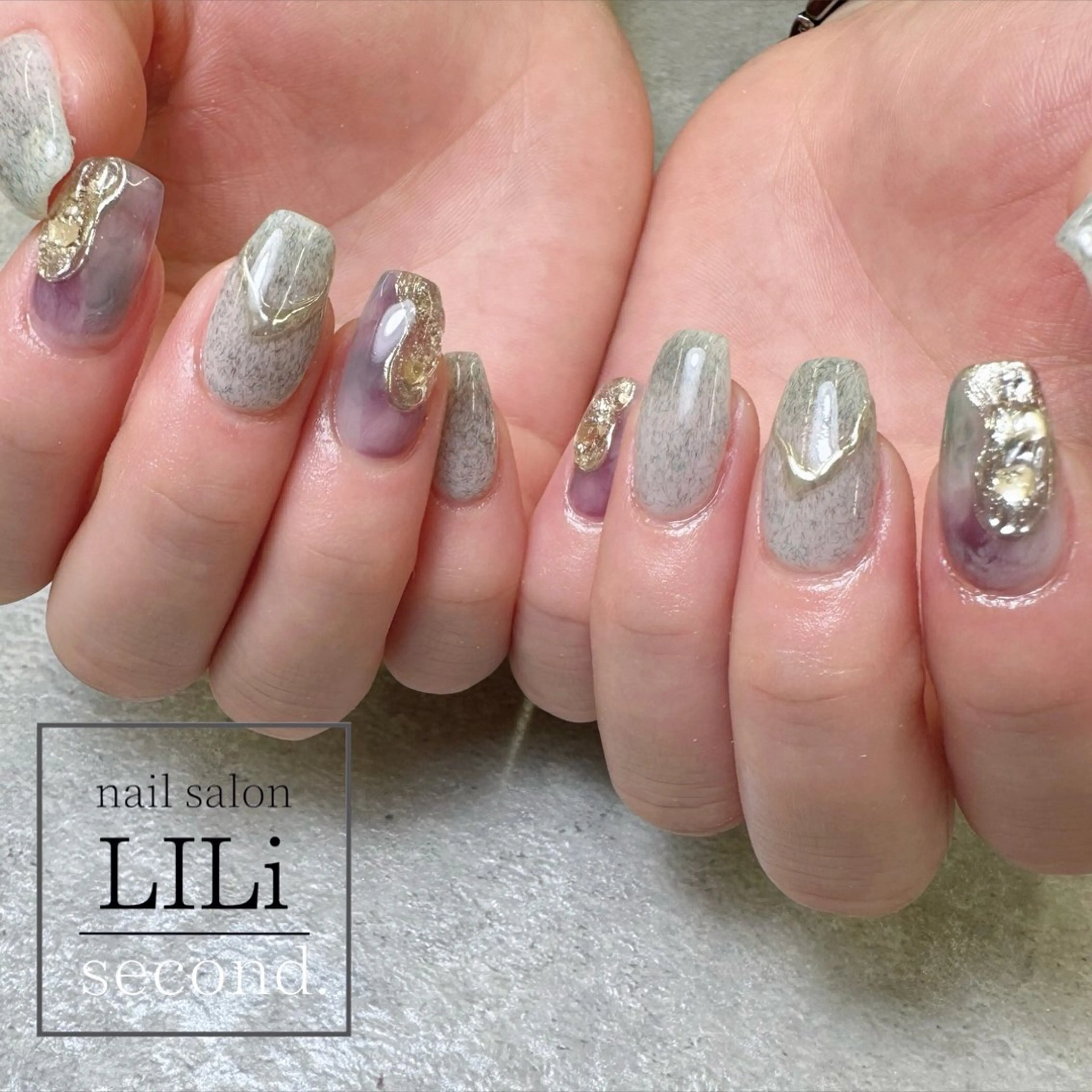 ネイル アートネイル オーロラネイル クリアネイル ジェルネイル ロングネイル nailsalon LILi third.所属・Yukino .のネイルデザイン