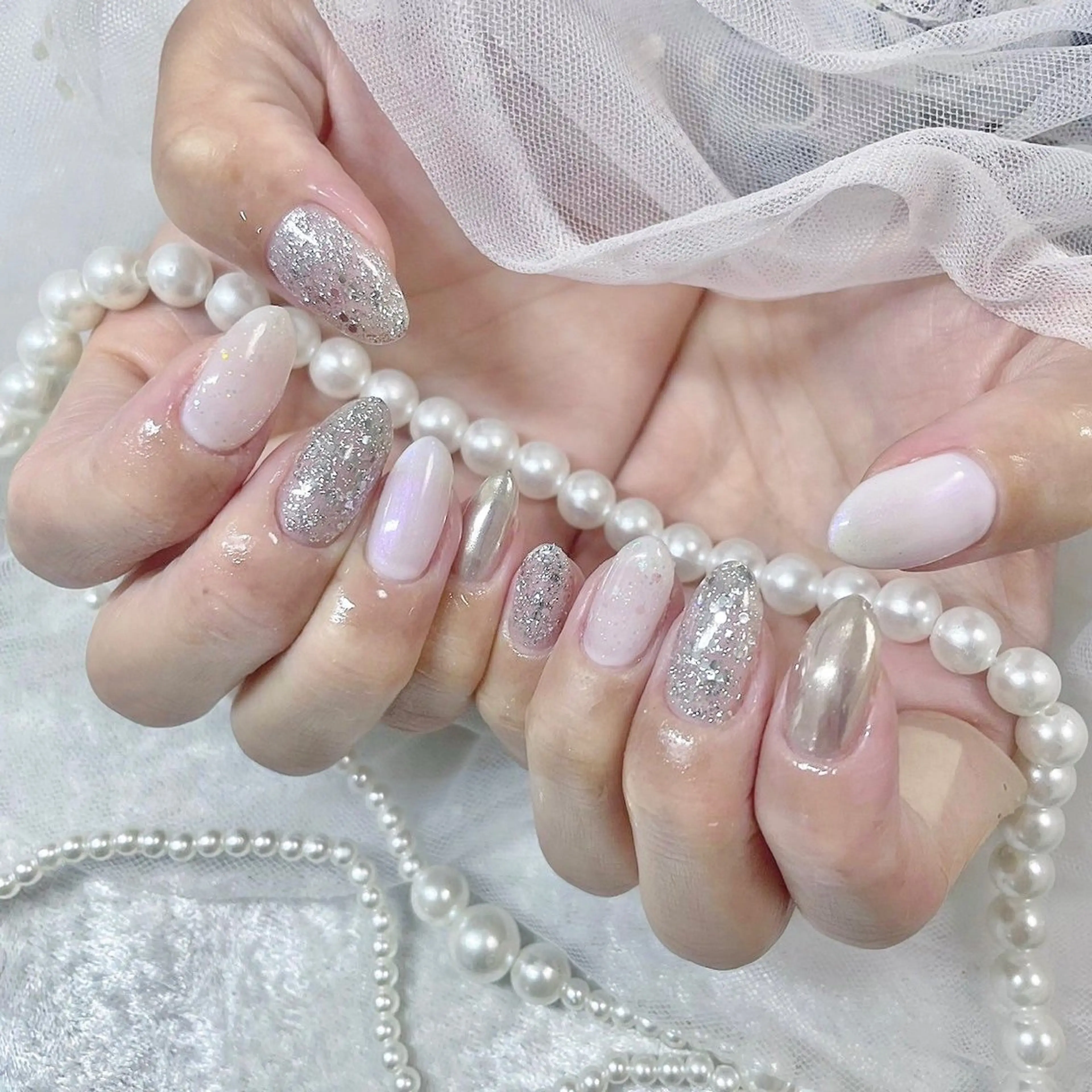 ネイル アートネイル 長さ出し フットネイル 韓国ネイル マグネットネイル ハンドネイル Kanako 💫のネイルデザイン