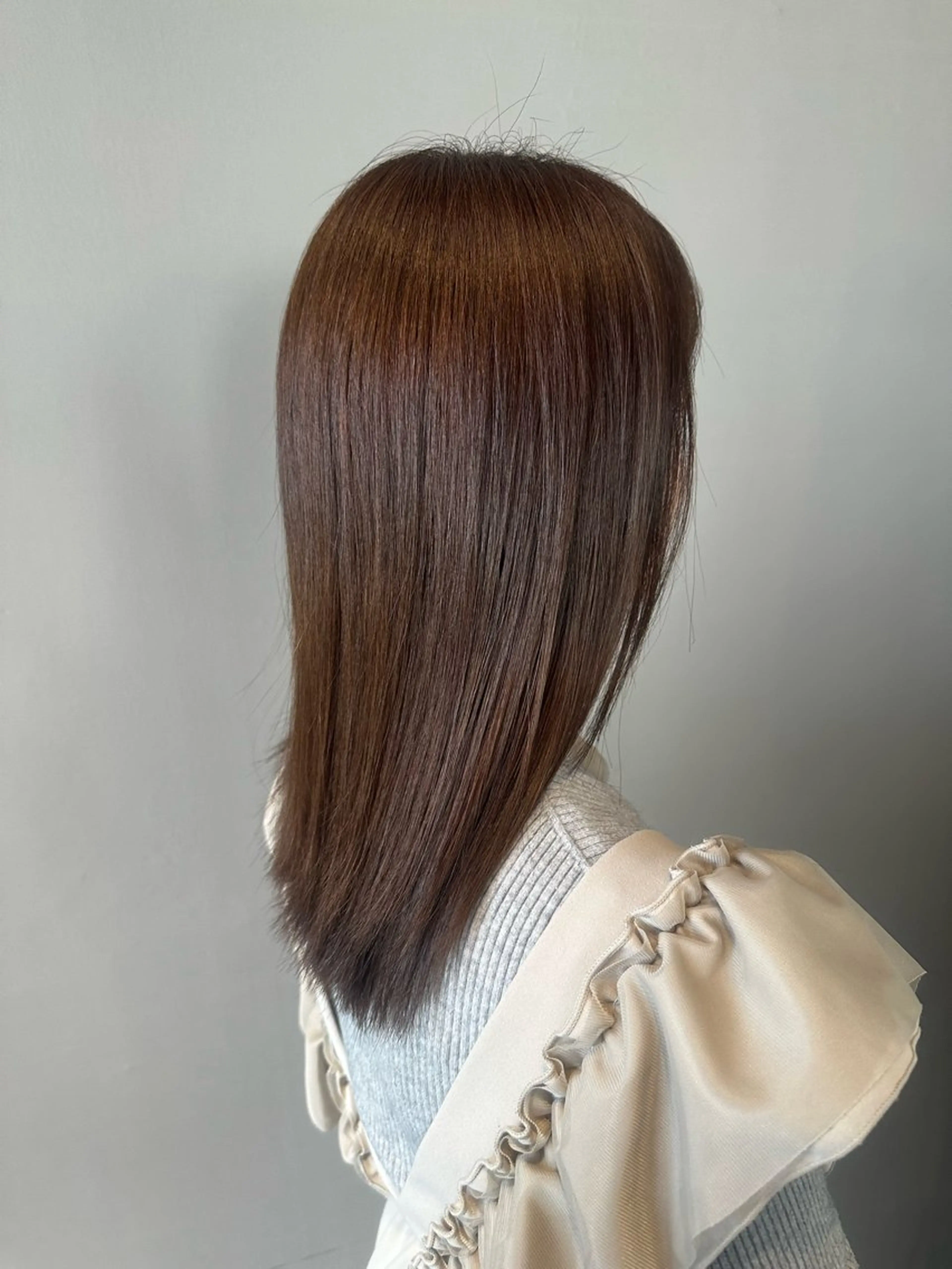 セミロング ヘアカラー Agu まゆかのヘアスタイル