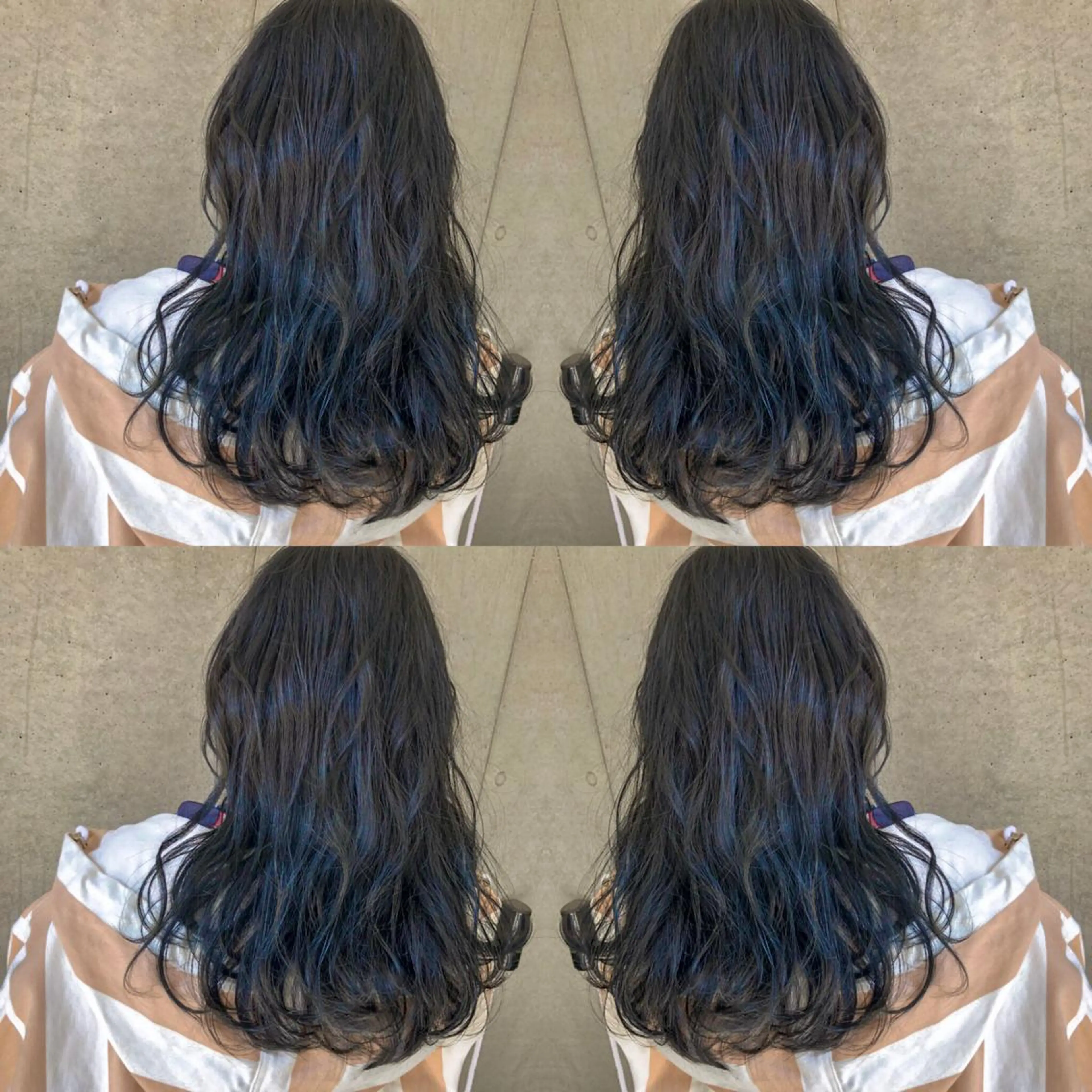 セミロング カラー ブルーカラー ブルージュ 立川、北口.ans 黒木 和大のヘアスタイル