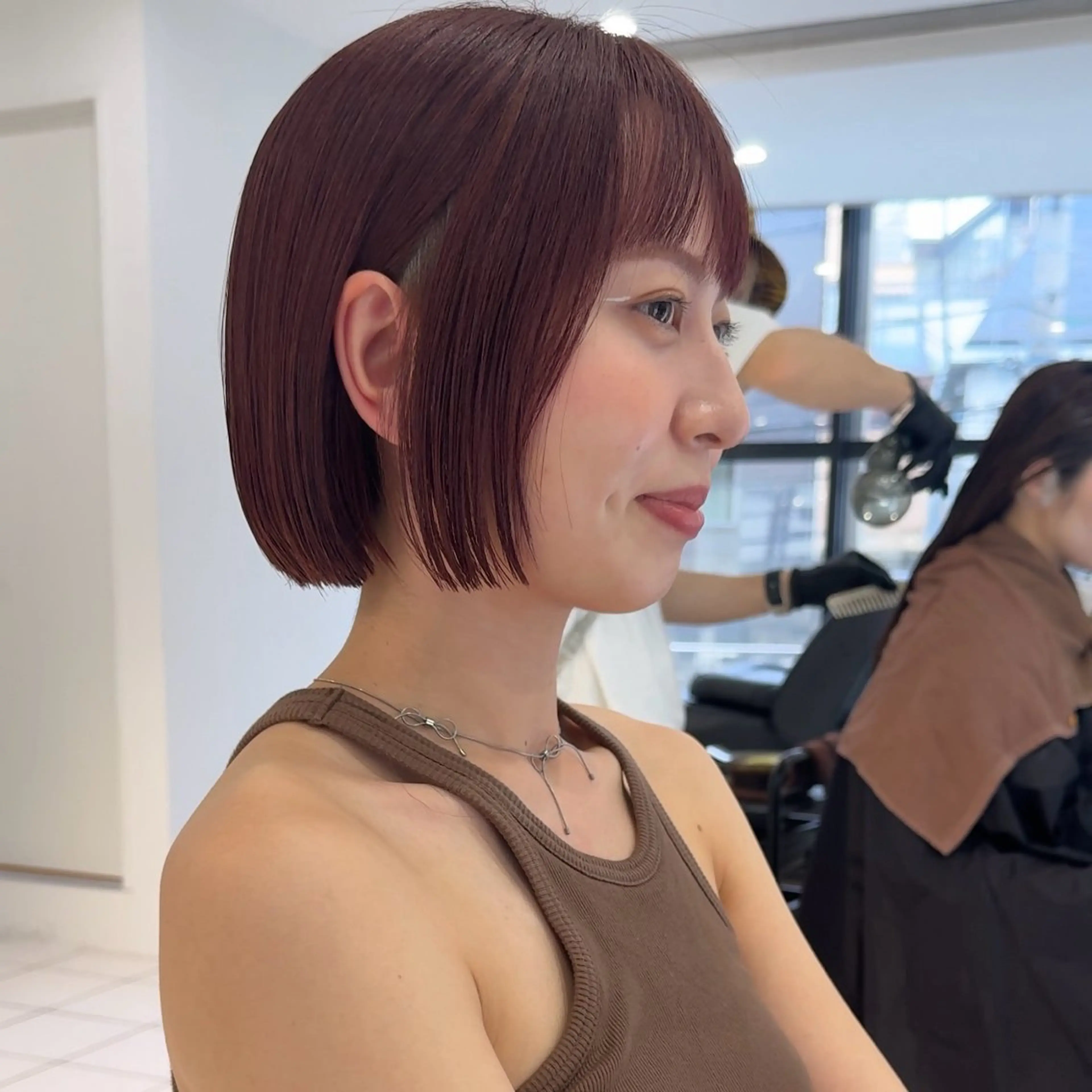 ショート カラー ボブ カット ヘアカラー トリートメント 💎ボブ/似合わせの 達人/縮毛矯正/畔上のヘアスタイル