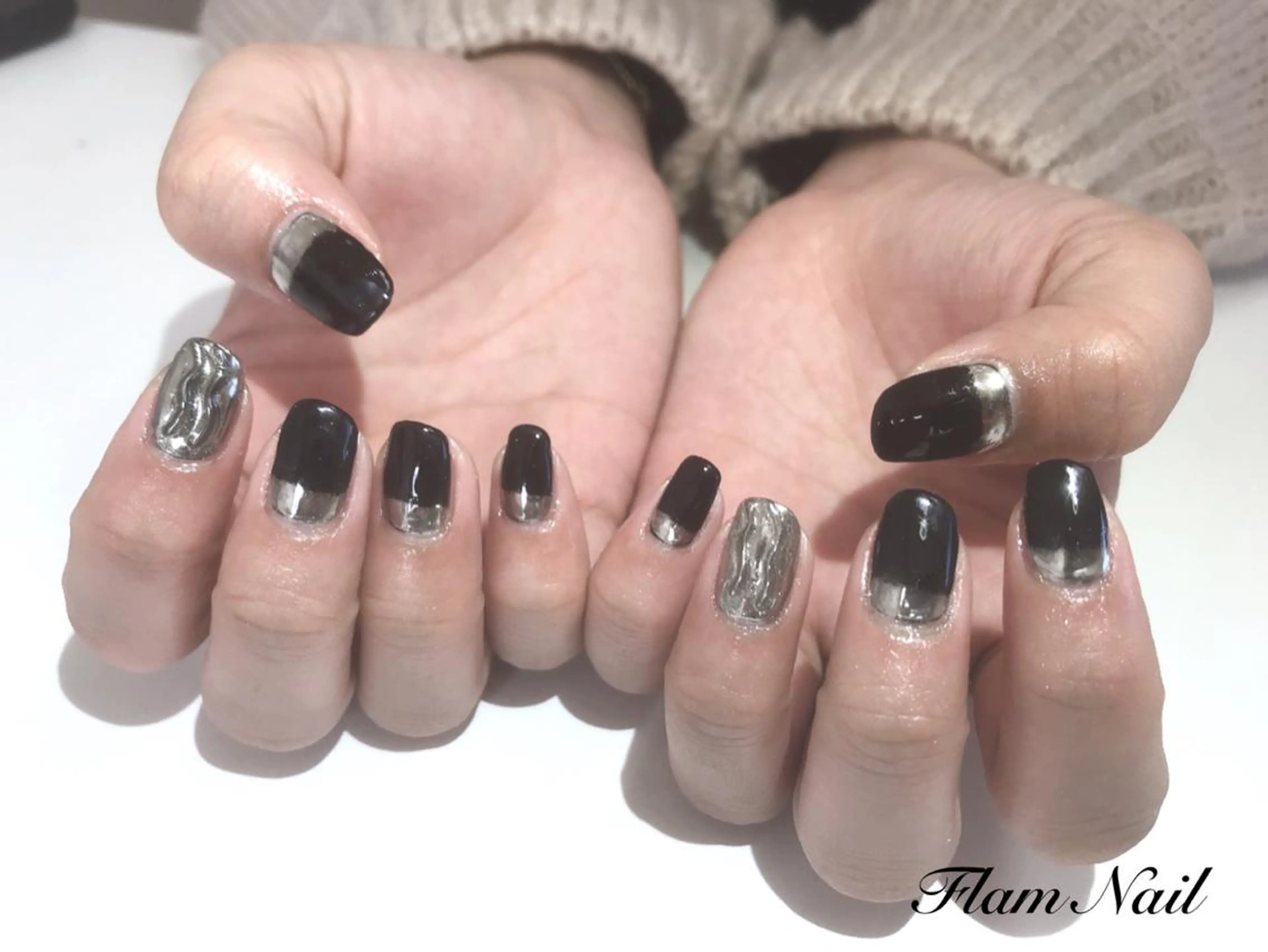ネイル ミラーネイル Flam Nailのネイルデザイン
