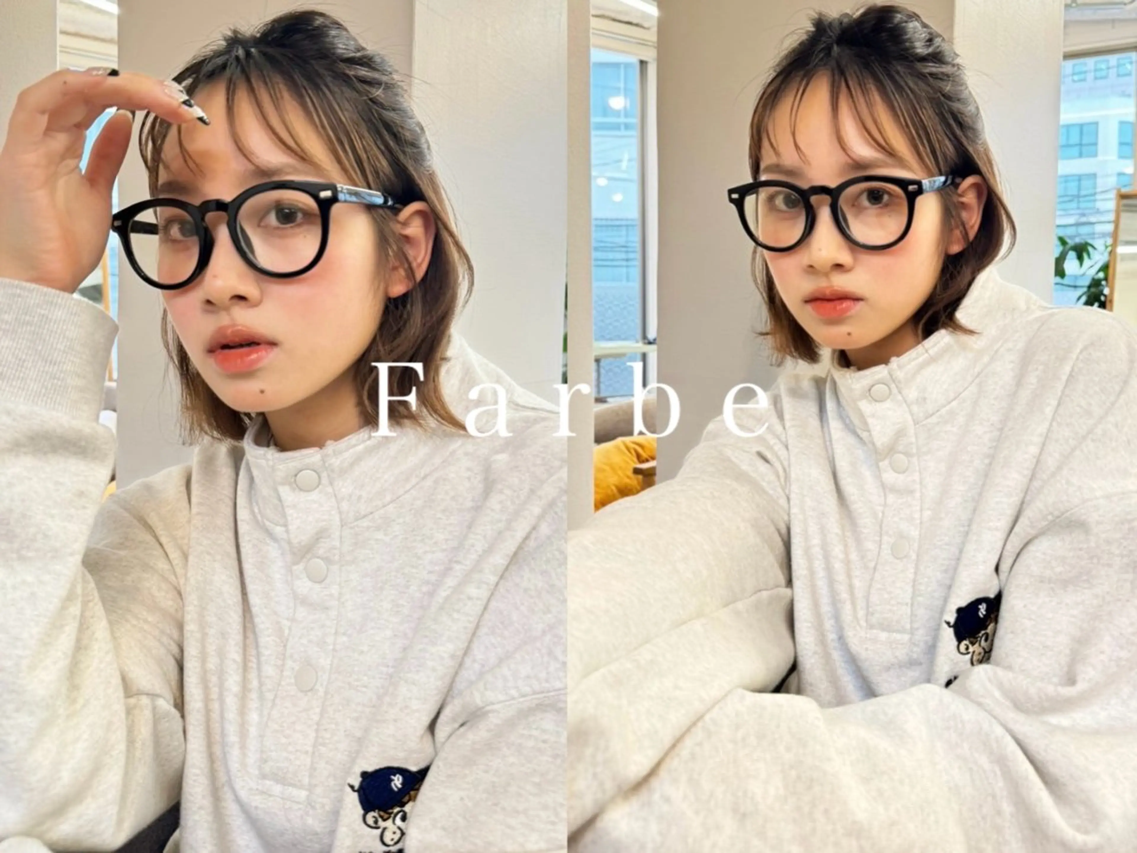 ミディアム Farbe🤍 新築new Openのヘアスタイル