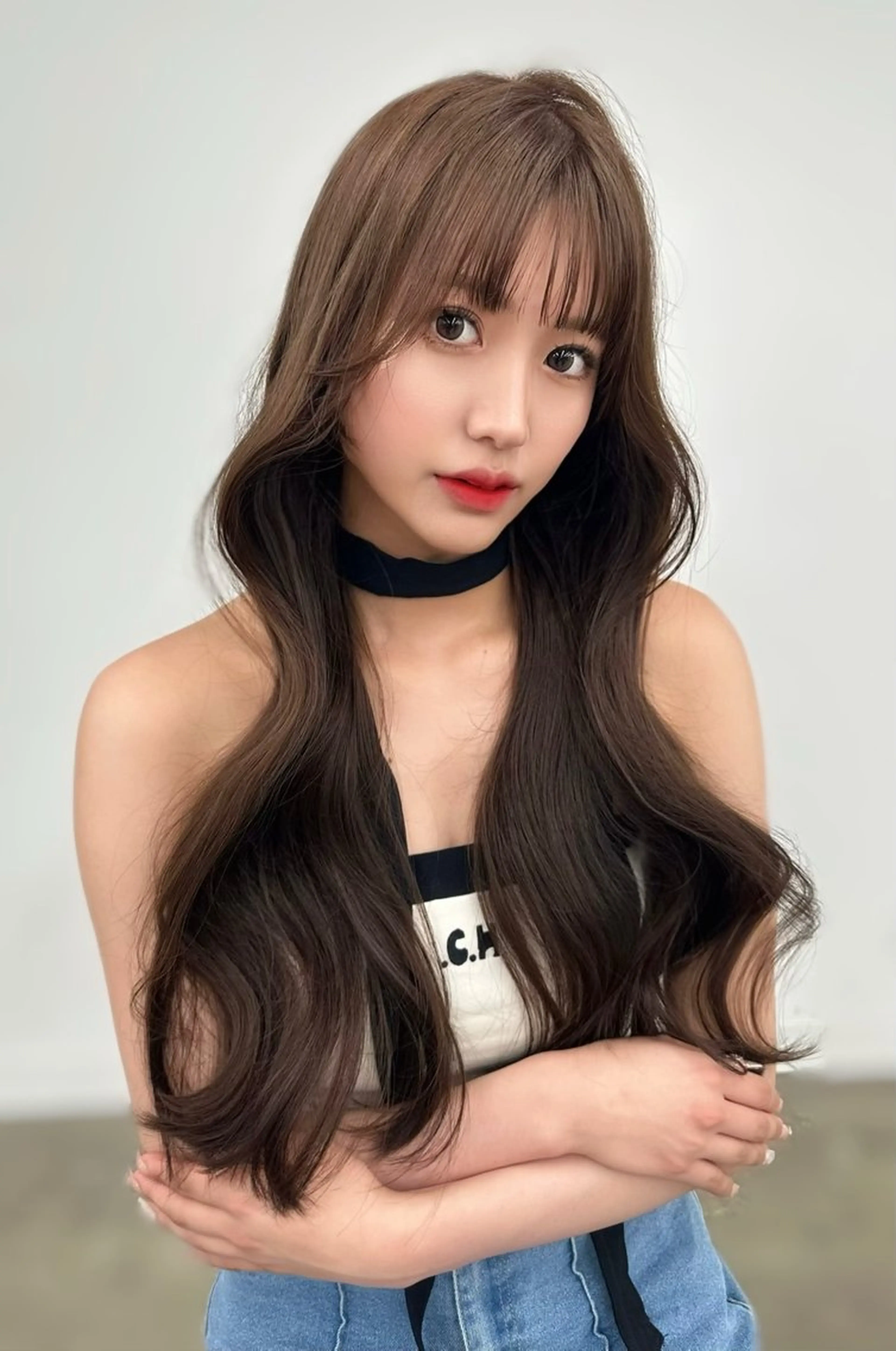 ロング カラー 韓国風ヘア カット エクステ 渋谷韓国ヘア🇰🇷 SAYAKA🩶ᩚのヘアスタイル