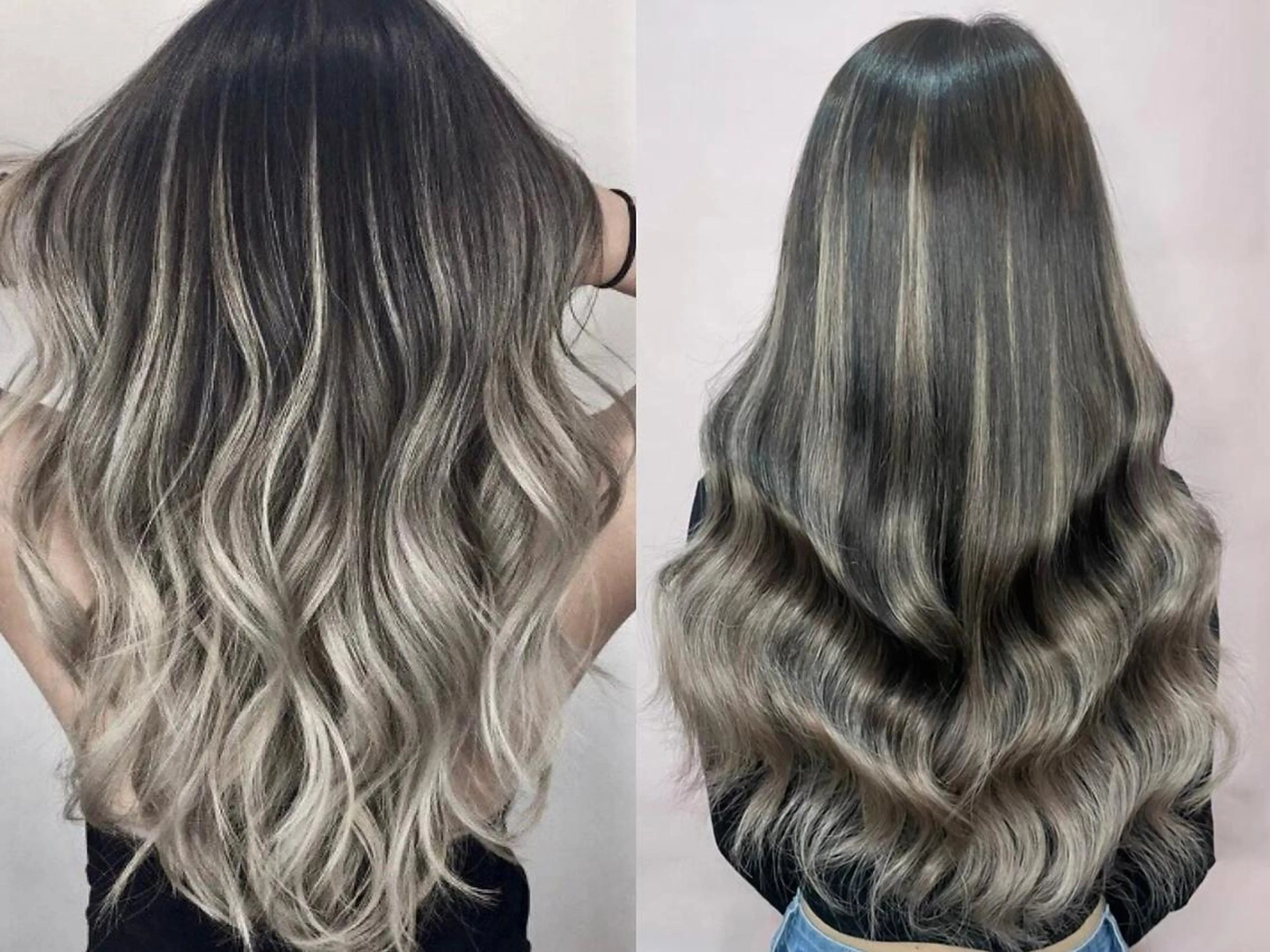 ロング カラー 大阪レミーエクステ チビ編み込みのヘアスタイル