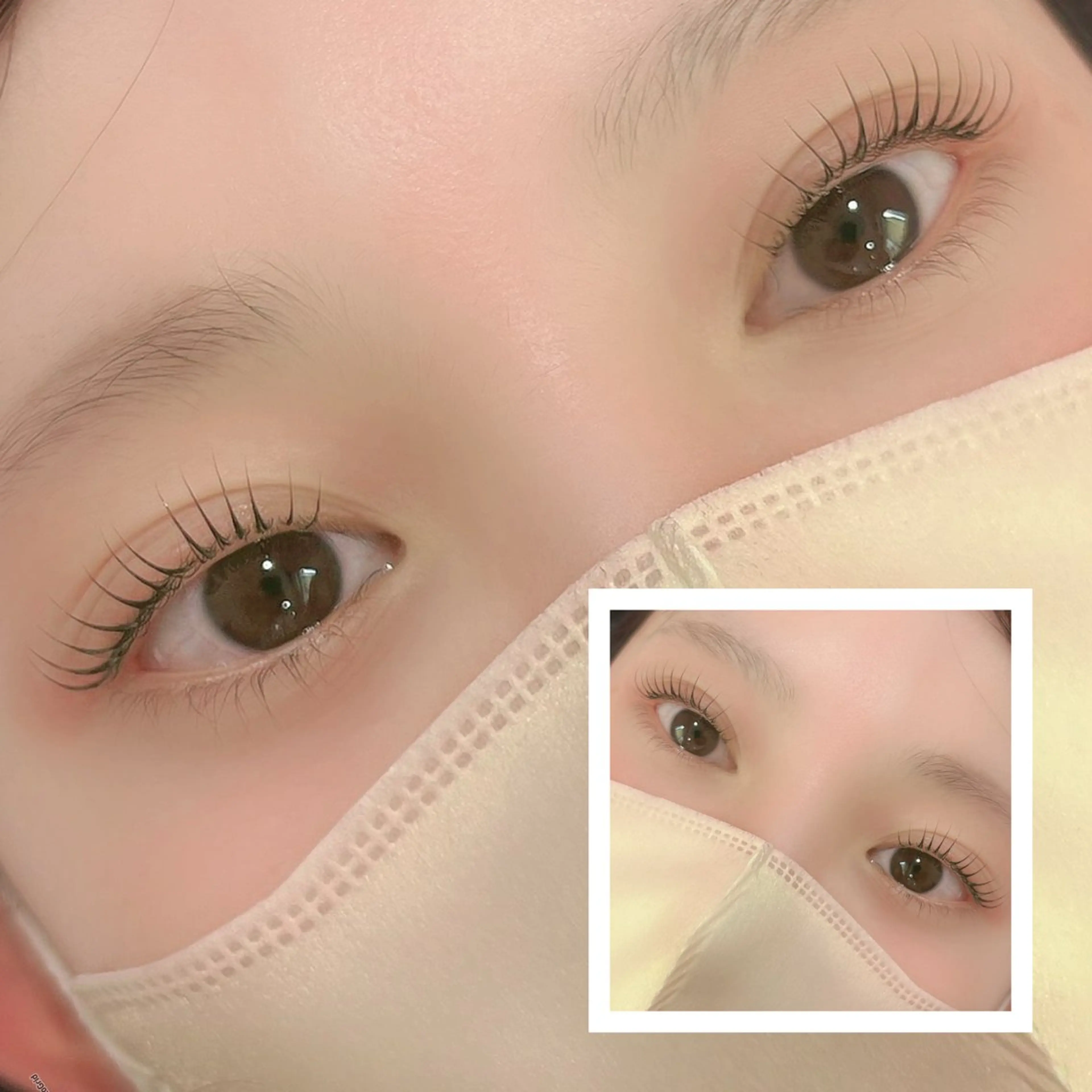 マツエク・マツパ 束感まつ毛 韓国風マツエク パリジェンヌラッシュリフト 一重×まつ毛パーマ マツパ CLUTCH eye 阿倍野NATSUMIのマツエク・マツパデザイン