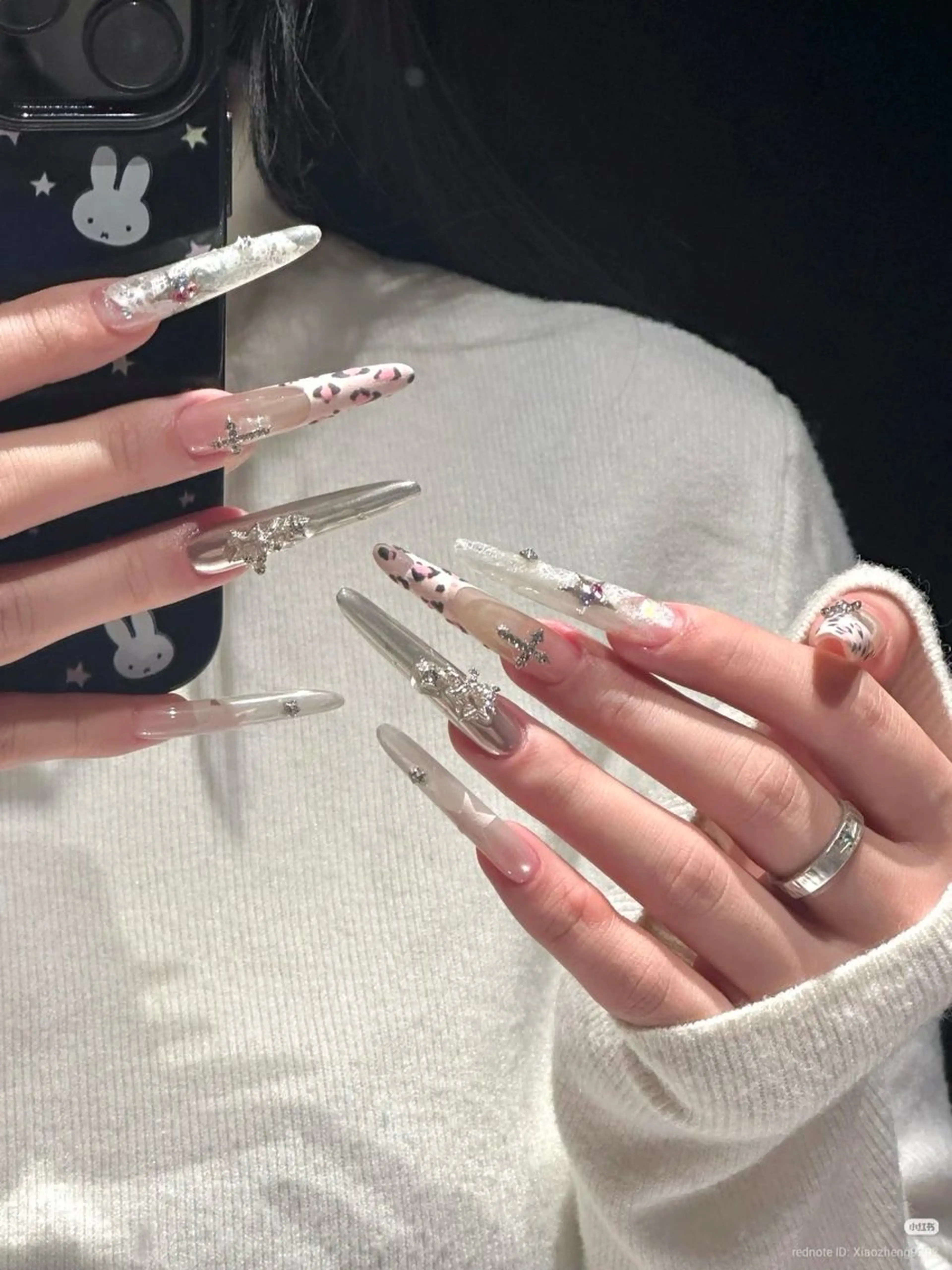 ロング 韓国風ヘア ロング ハンドネイル あい 小森のネイルデザイン