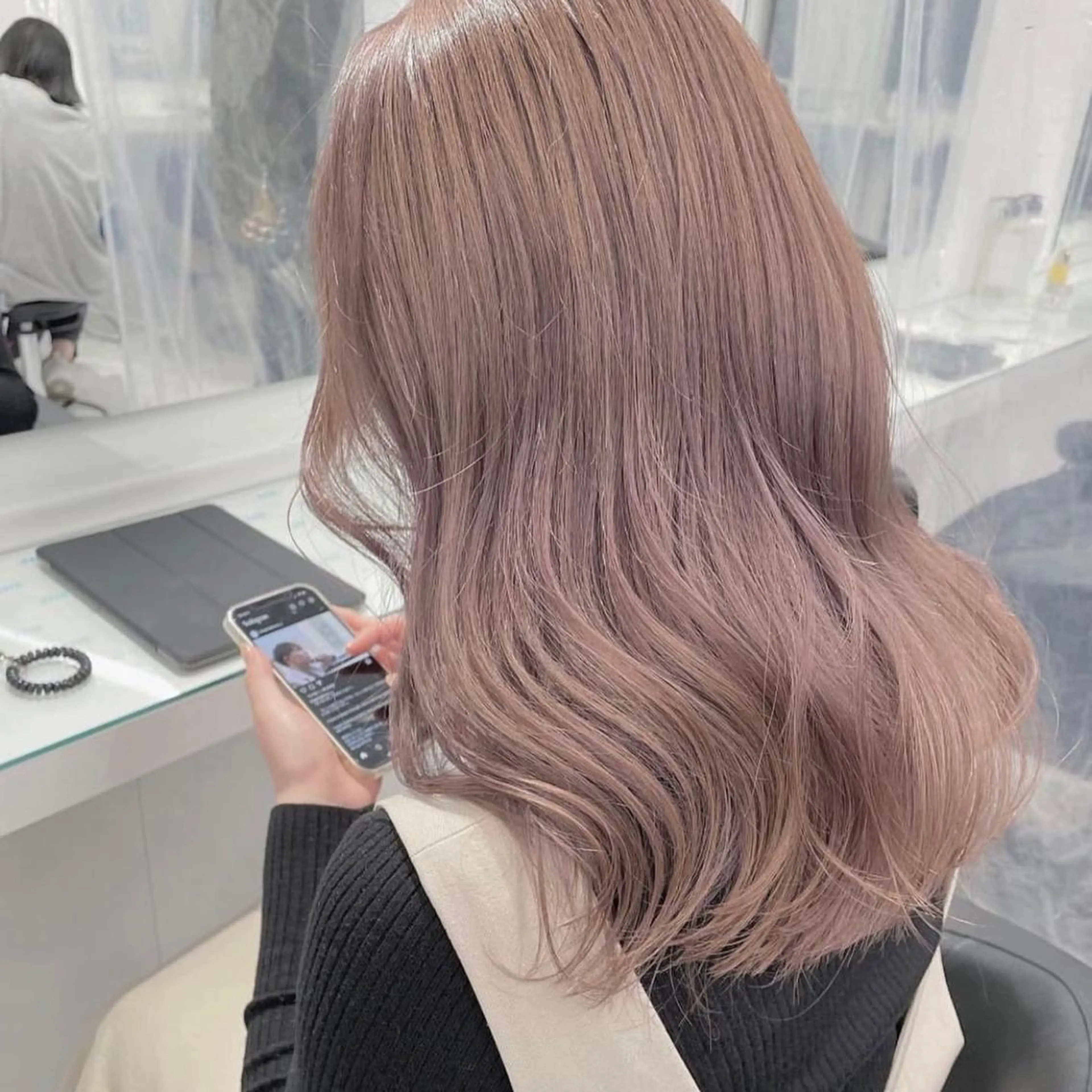 セミロング カラー カット ヘアカラー 髪質改善/ハイトーン /新宿/Takutoのヘアスタイル