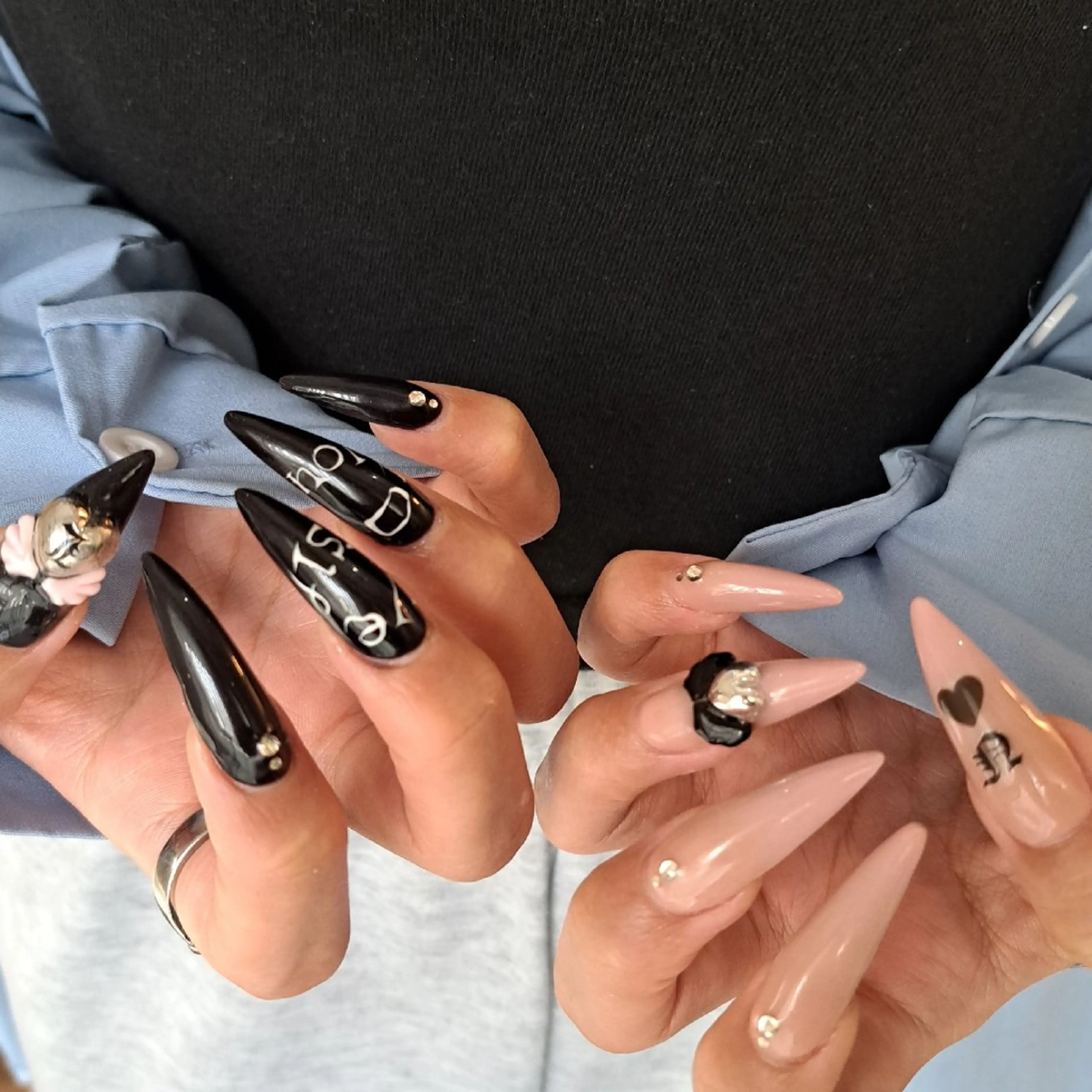 ネイル アートネイル 持ち込み ピンク スカルプネイル Nail mood /アートし放題のネイルデザイン