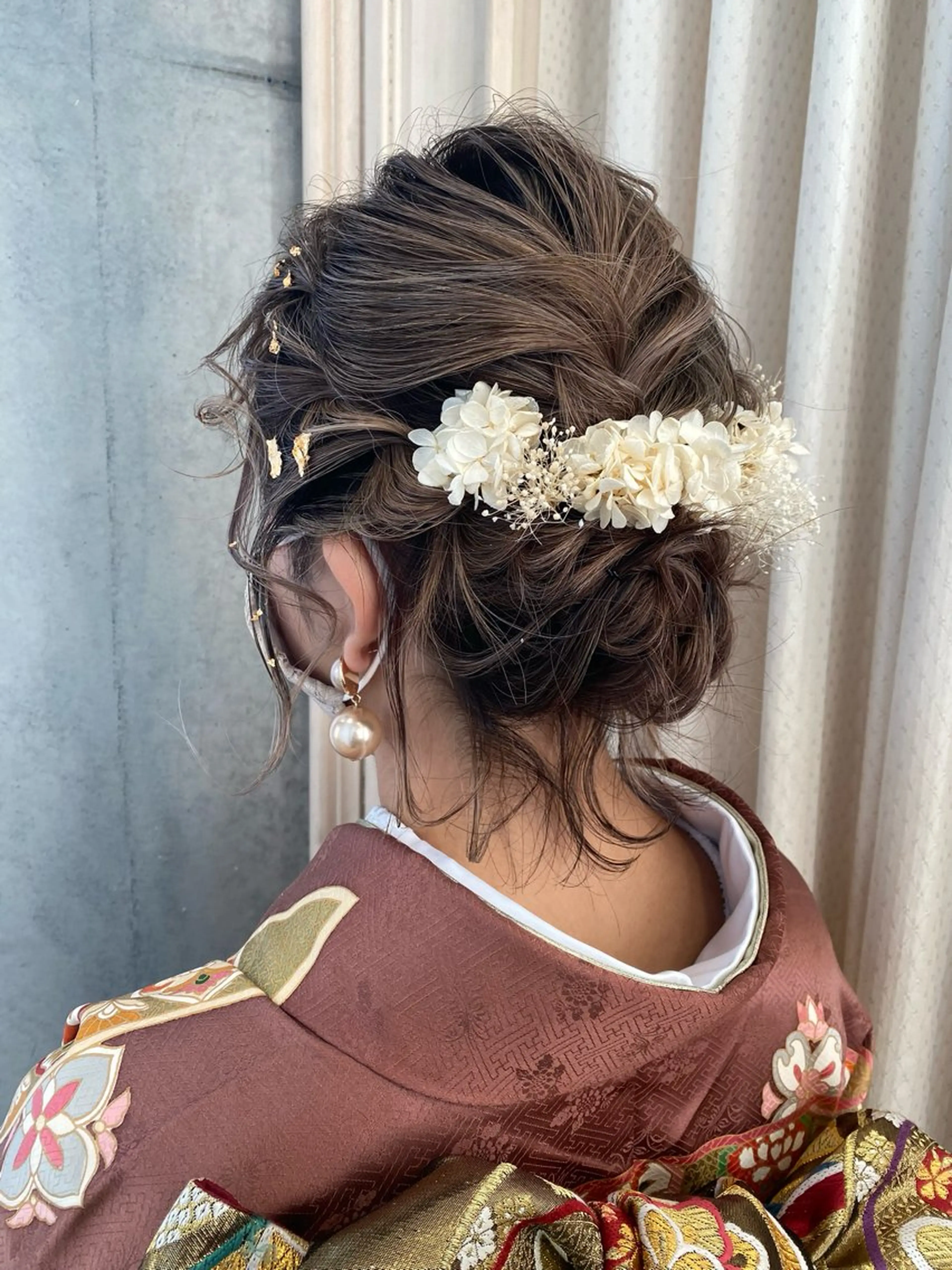 ミディアム ヘアアレンジ 成人式 着付け 透明感カラー/ 髪質改善/着付けのその他イメージ