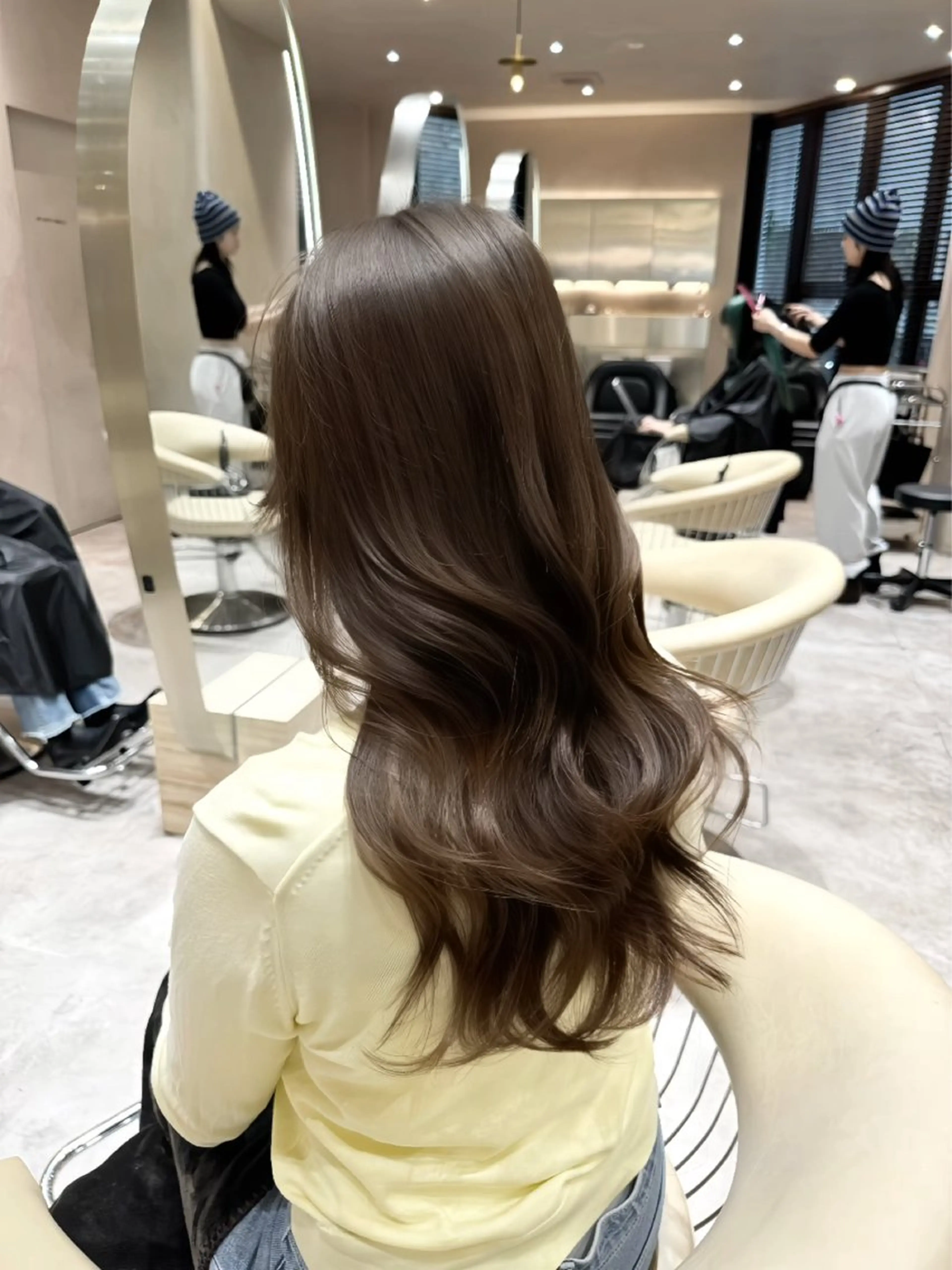 セミロング カット ヘアカラー トリートメント 韓国ヘア/ベージュ カラー/髪質改善/涼のヘアスタイル