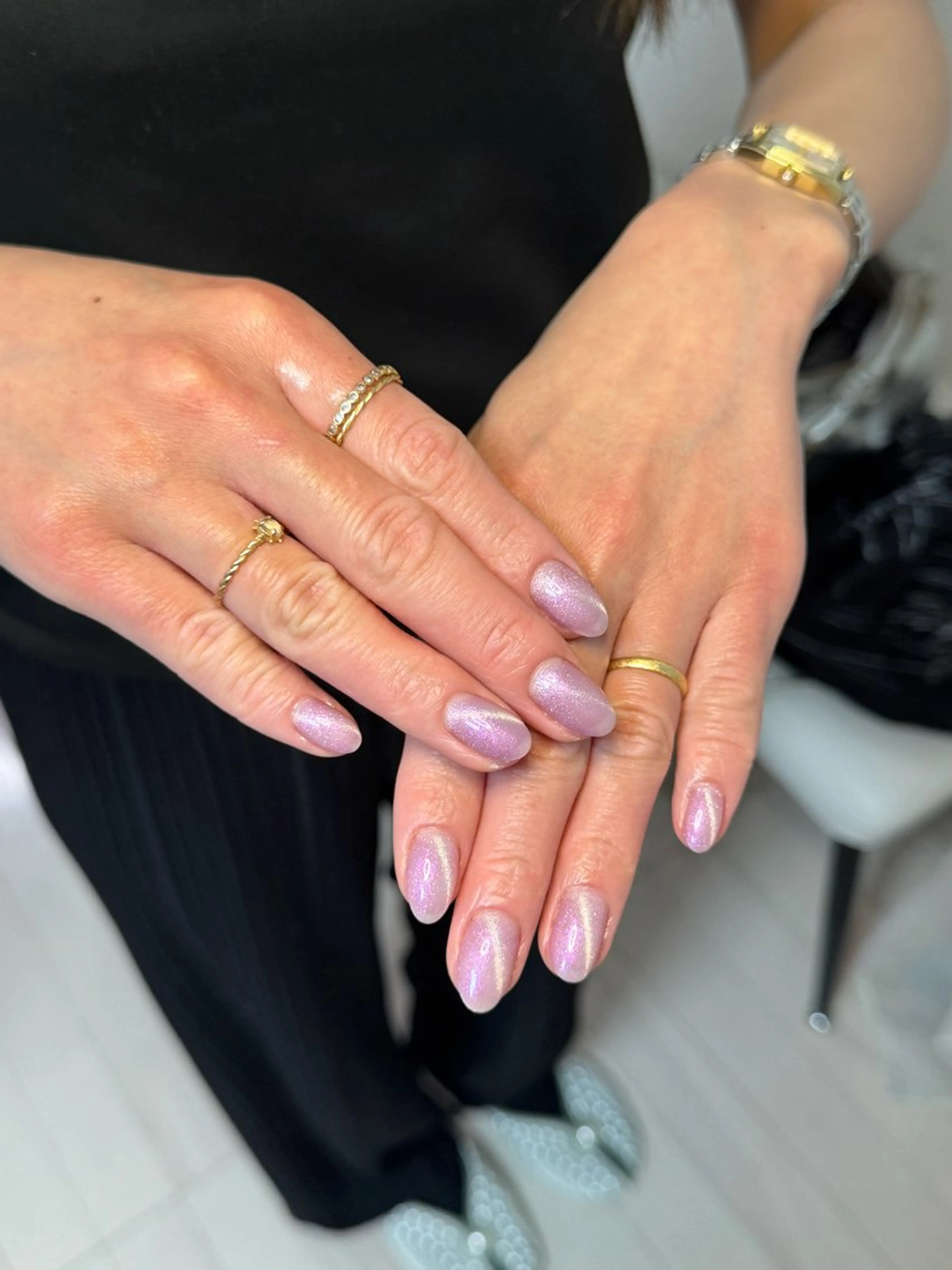 ネイル アートネイル オーロラネイル チークネイル フレンチネイル ガラスフレンチ ハンドネイル 🎀🎀YooLi Nail Salonのネイルデザイン