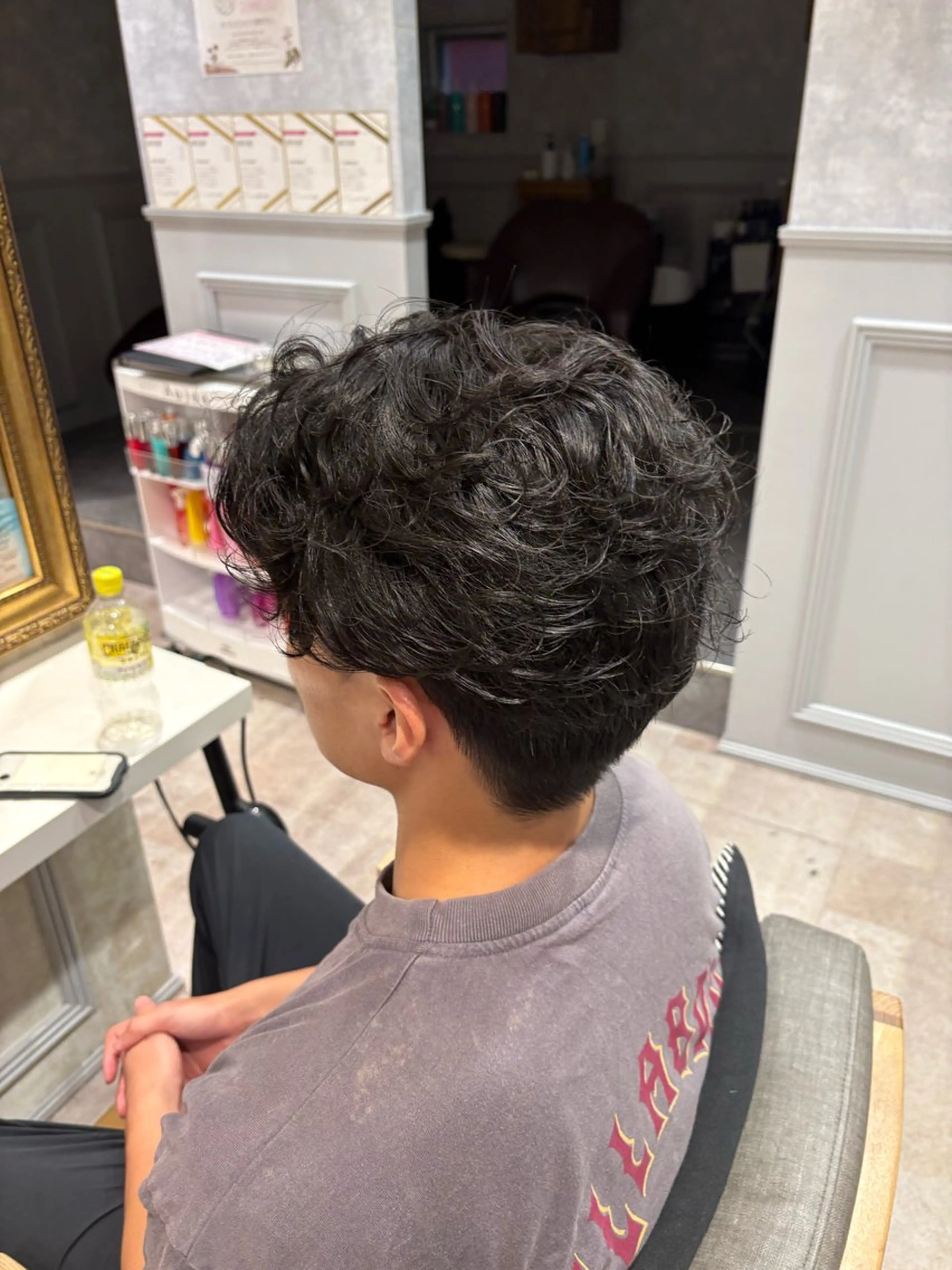 ミディアム 下田 颯太のヘアスタイル