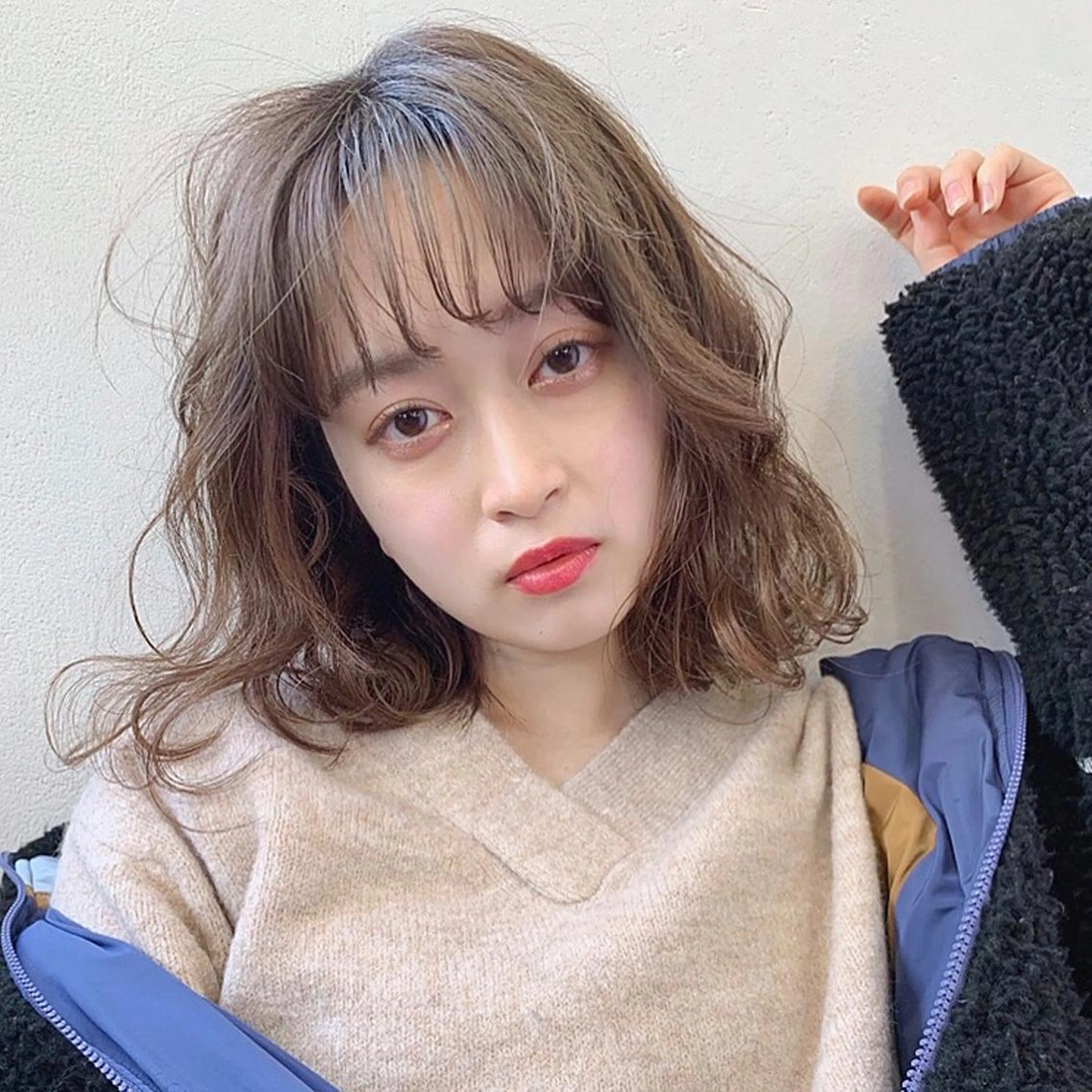 ミディアム 【韓国ヘア×透明感 カラー】笹谷 莉未のヘアスタイル