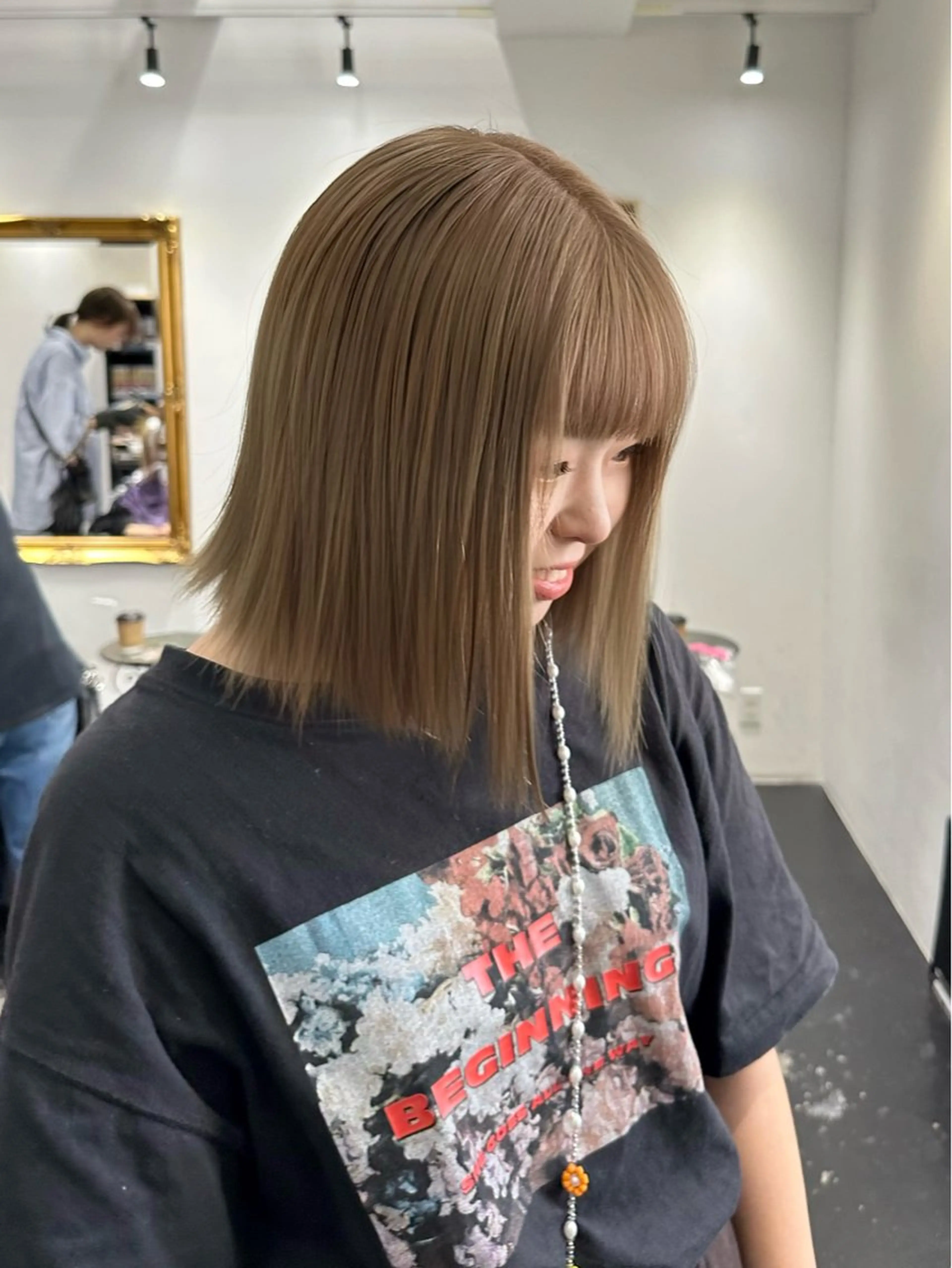 【ブリーチなしでも透明感✨】ブリーチなしWカラー（明るくするカラー＋オンカラー）＋艶トリートメント🫧の写真