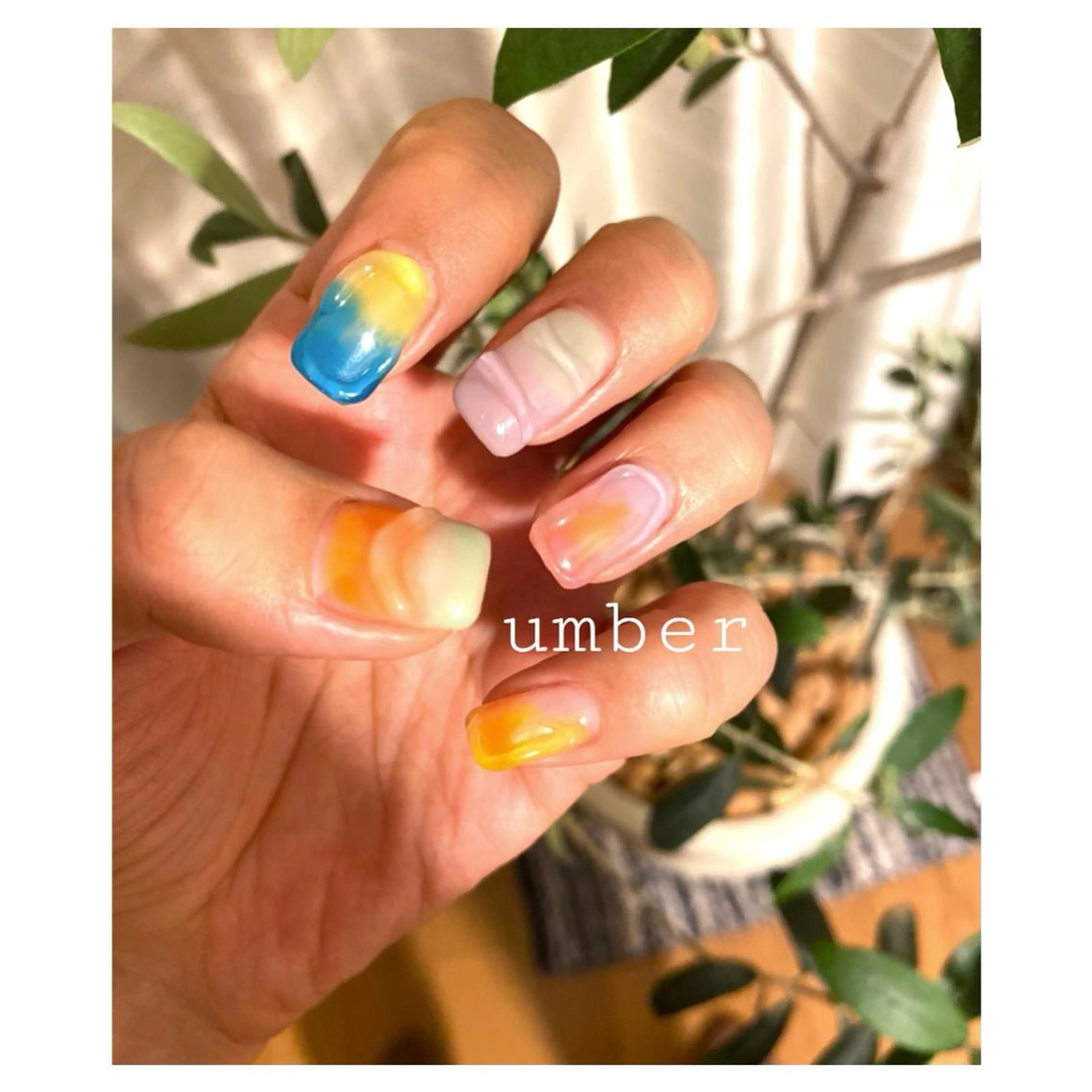 ネイル クリアネイル フラッシュネイル フットネイル フレンチネイル マグネットネイル ハンドネイル umber 三茶1分のネイルデザイン