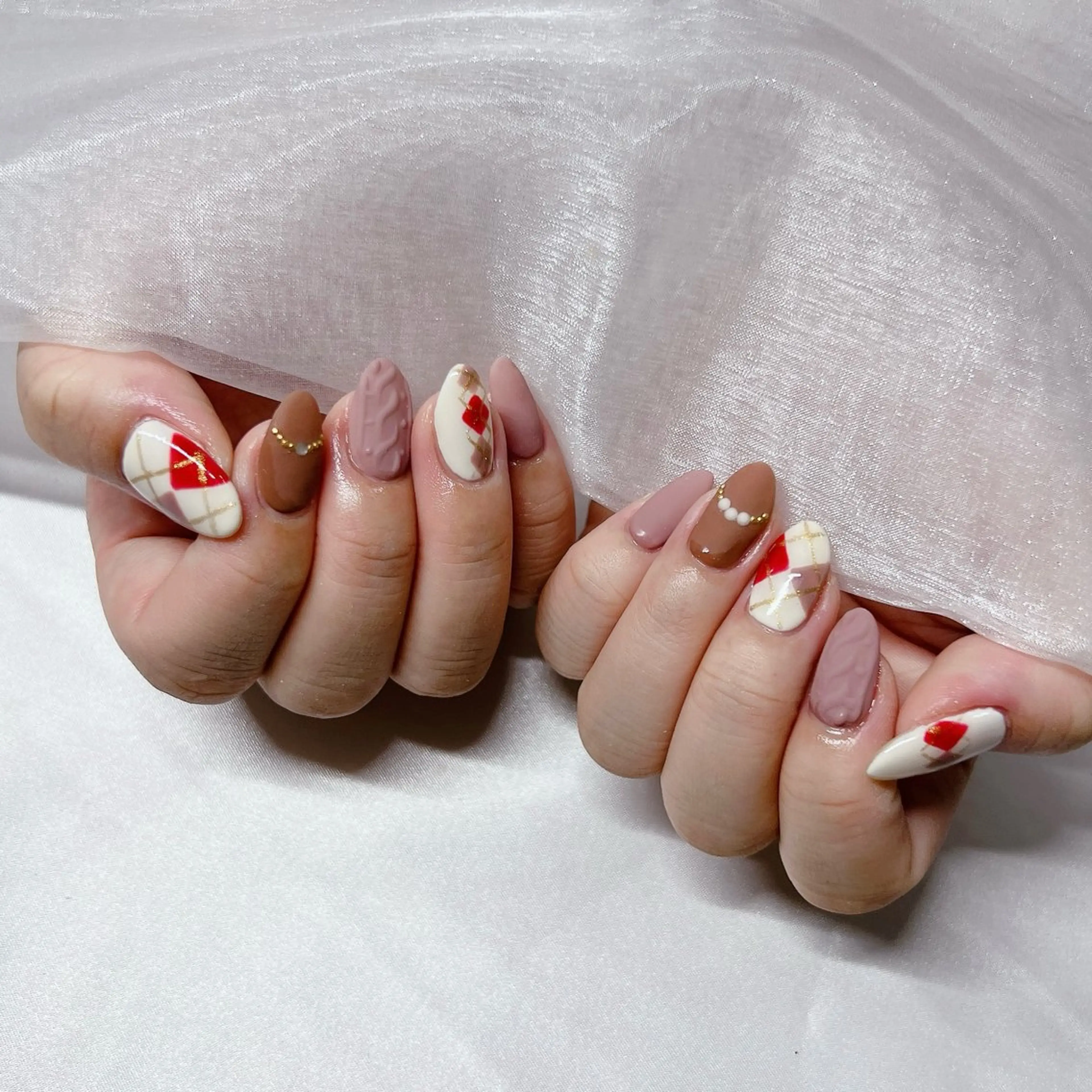 ネイル ジェルネイル 韓国ネイル ラメ(グリッター) マグネットネイル 持ち込み ハンドネイル -nail salon-Reward所属・nail salon Rewardのネイルデザイン