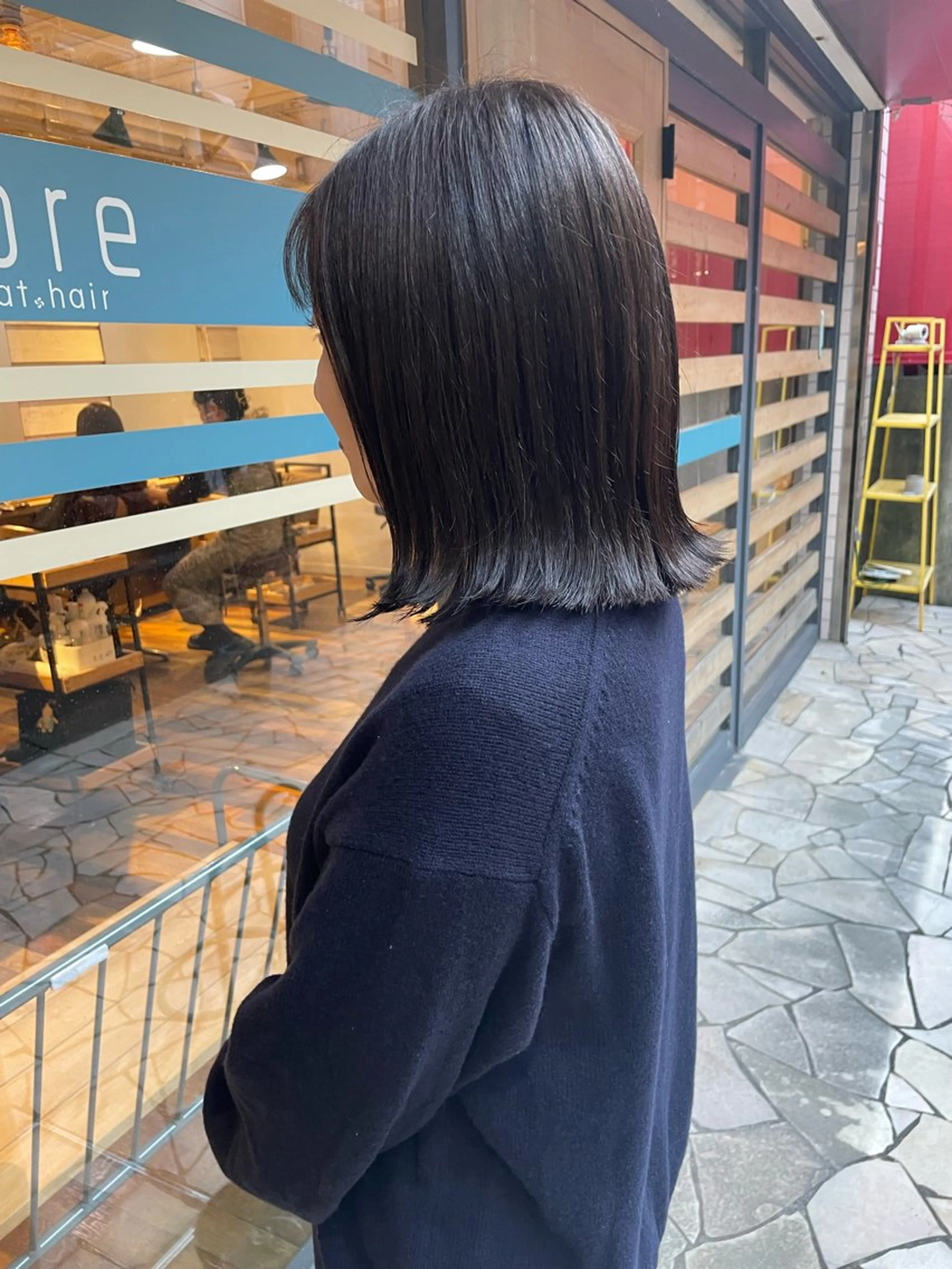 ミディアム カラー カット ヘアカラー トリートメント あずまぐち めぐみのヘアスタイル