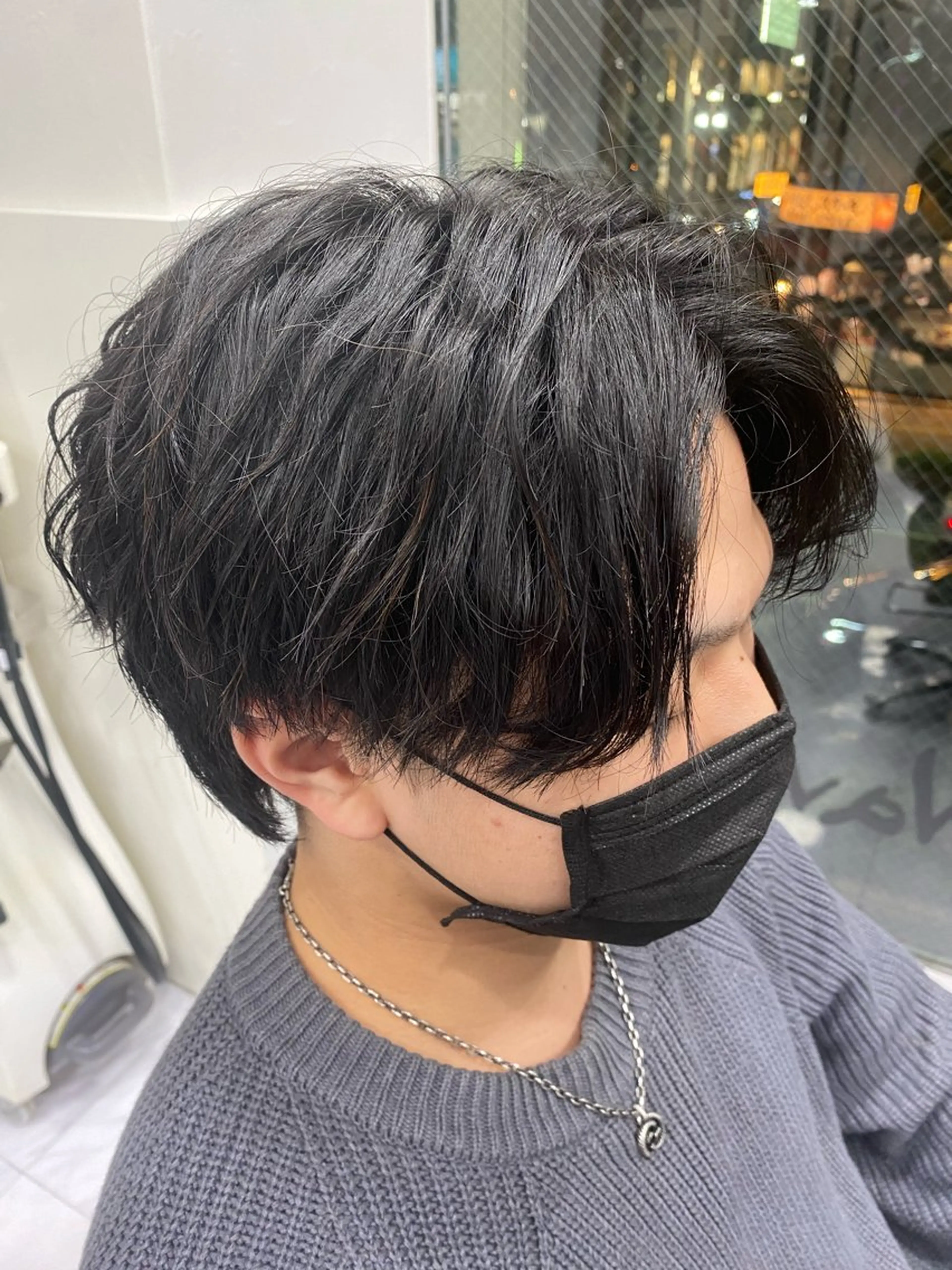 ショート カラー メンズ メンズブリーチ メンズ韓国風 ブリーチ ブリーチなしカラー 韓国風ヘア ヘアカラー トリートメント 目黒 碧人のヘアスタイル