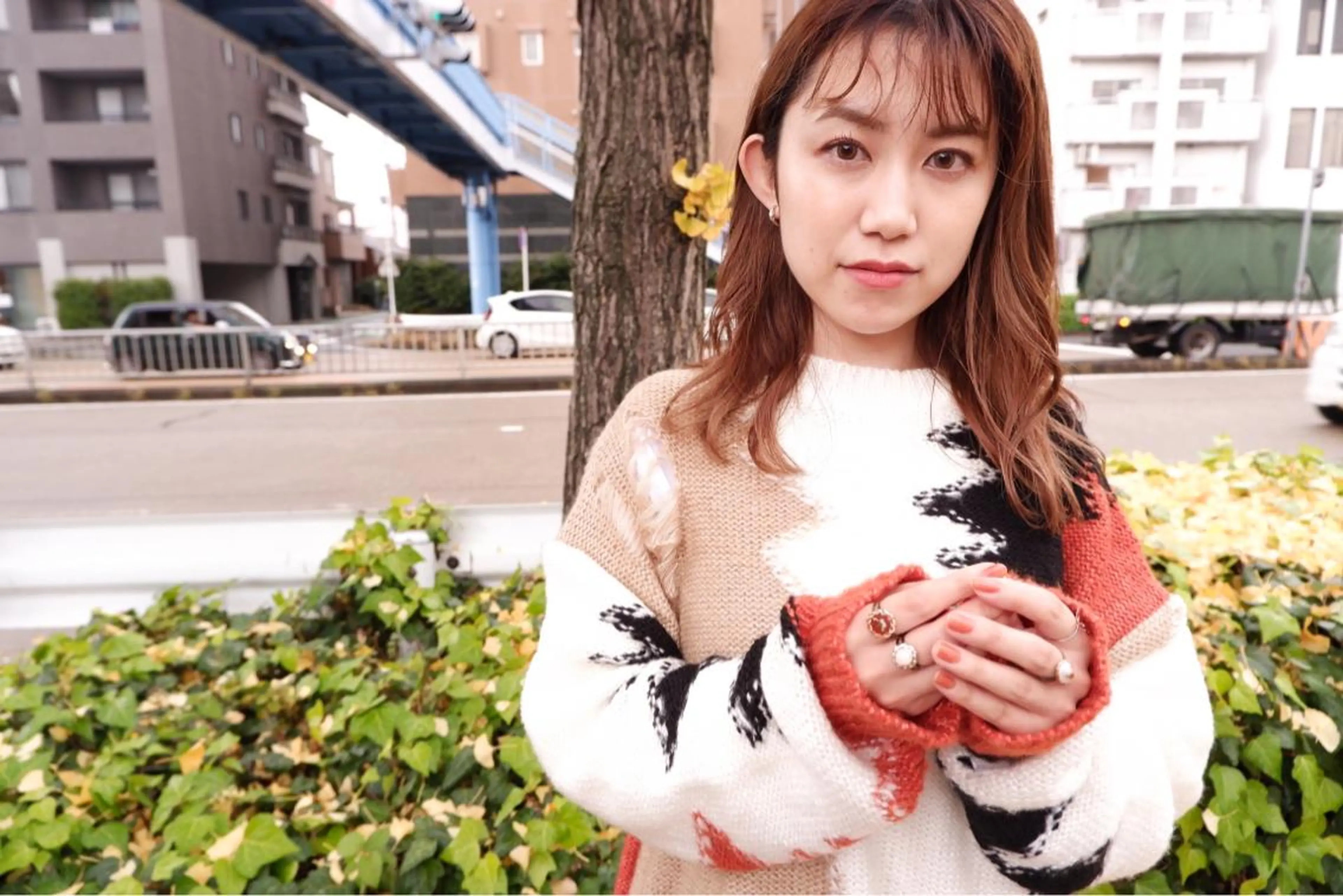 セミロング カラー レイヤーカット カット MR.GOOD MORNING所属・MR.GOOD MORNINGフジイのヘアスタイル