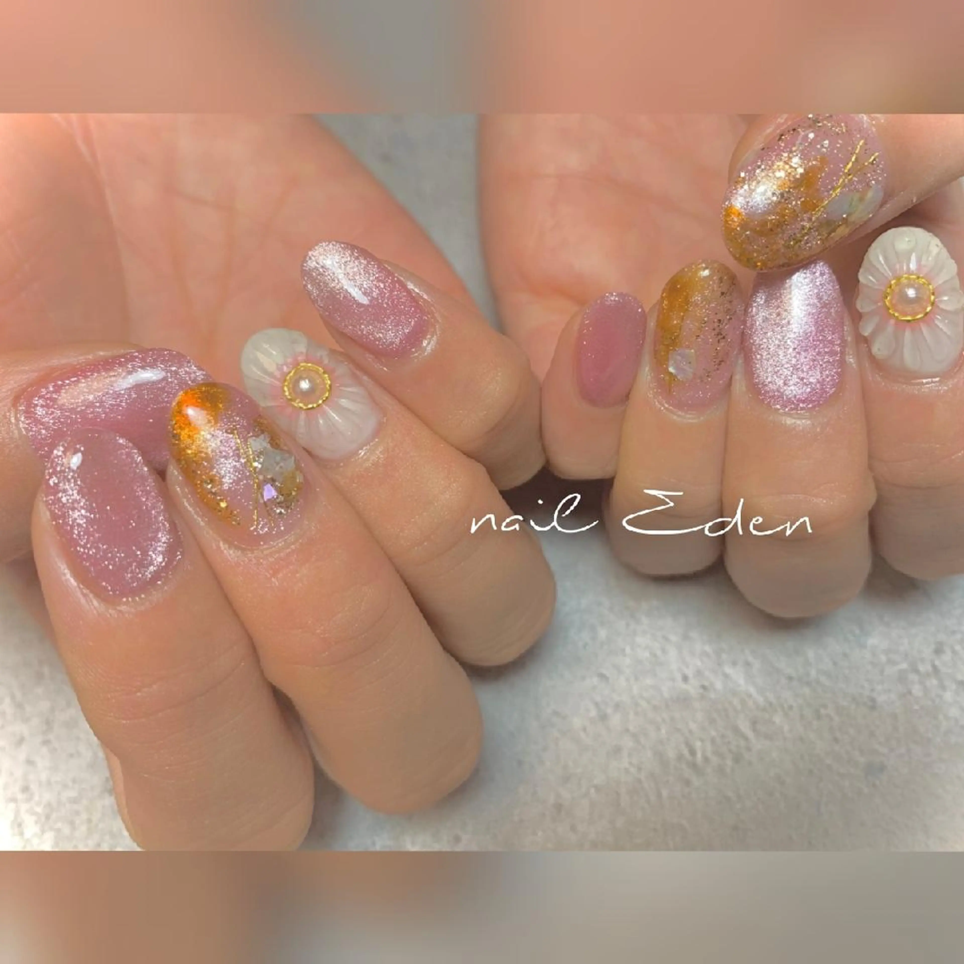 ネイル マグネットネイル 持ち込み ニュアンスネイル ハンドネイル ハンドケア Eden　private nail saron所属・Eden ♾️のネイルデザイン