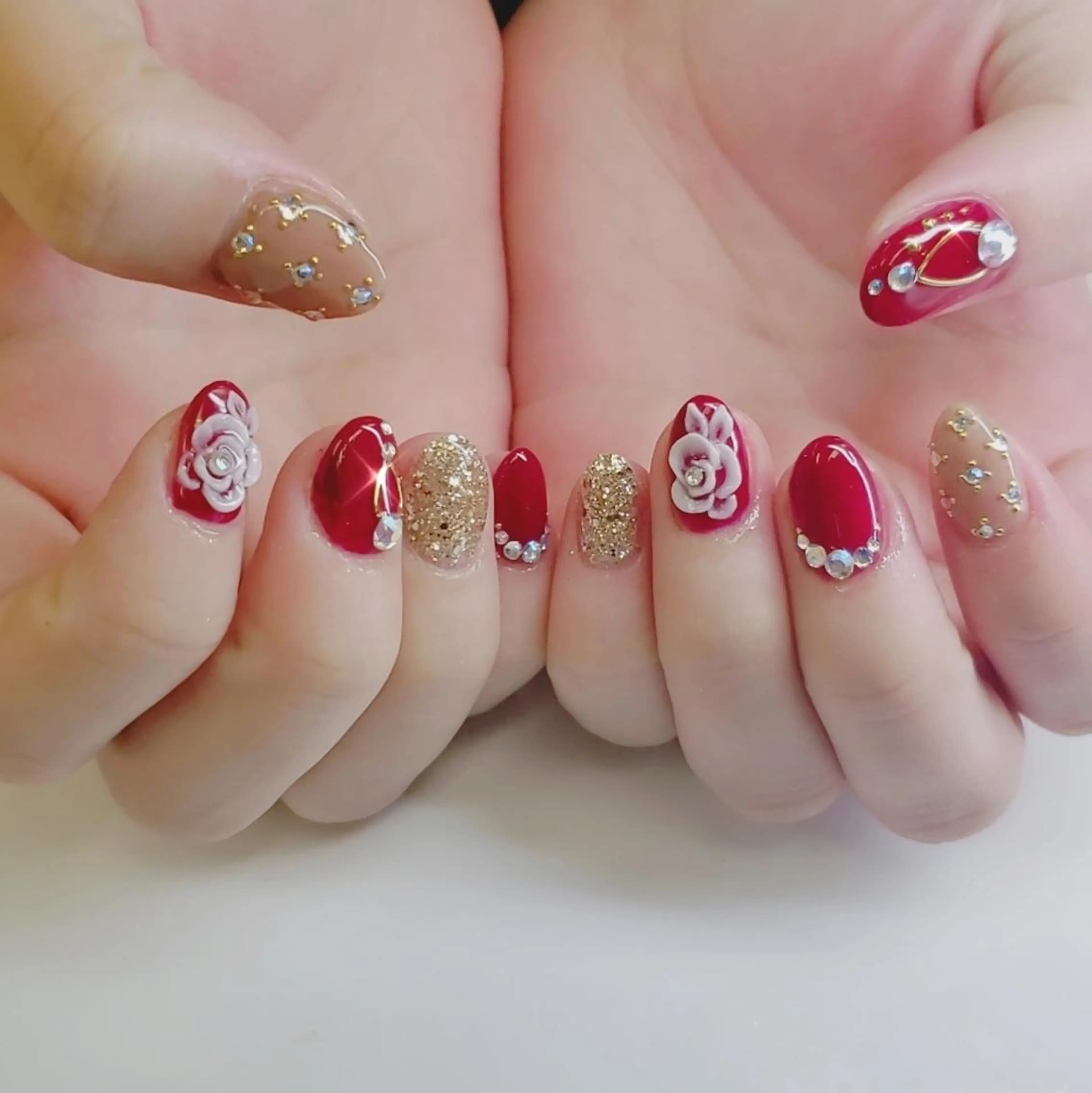 ネイル 成人式 クロキ 。のネイルデザイン