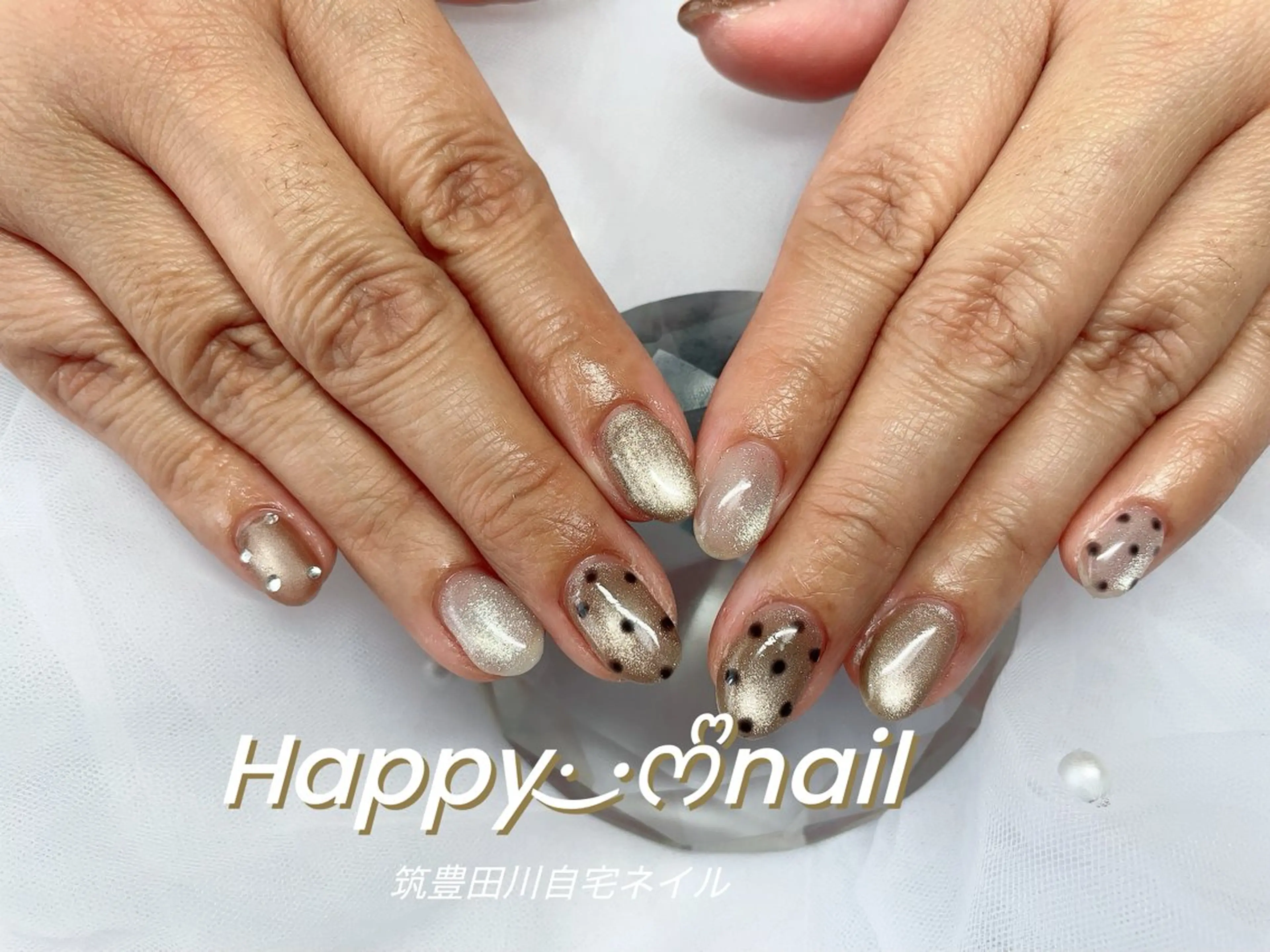 ネイル ハンドネイル 筑豊田川HAPPYꯁꯧNAIL所属・tastushima taのネイルデザイン