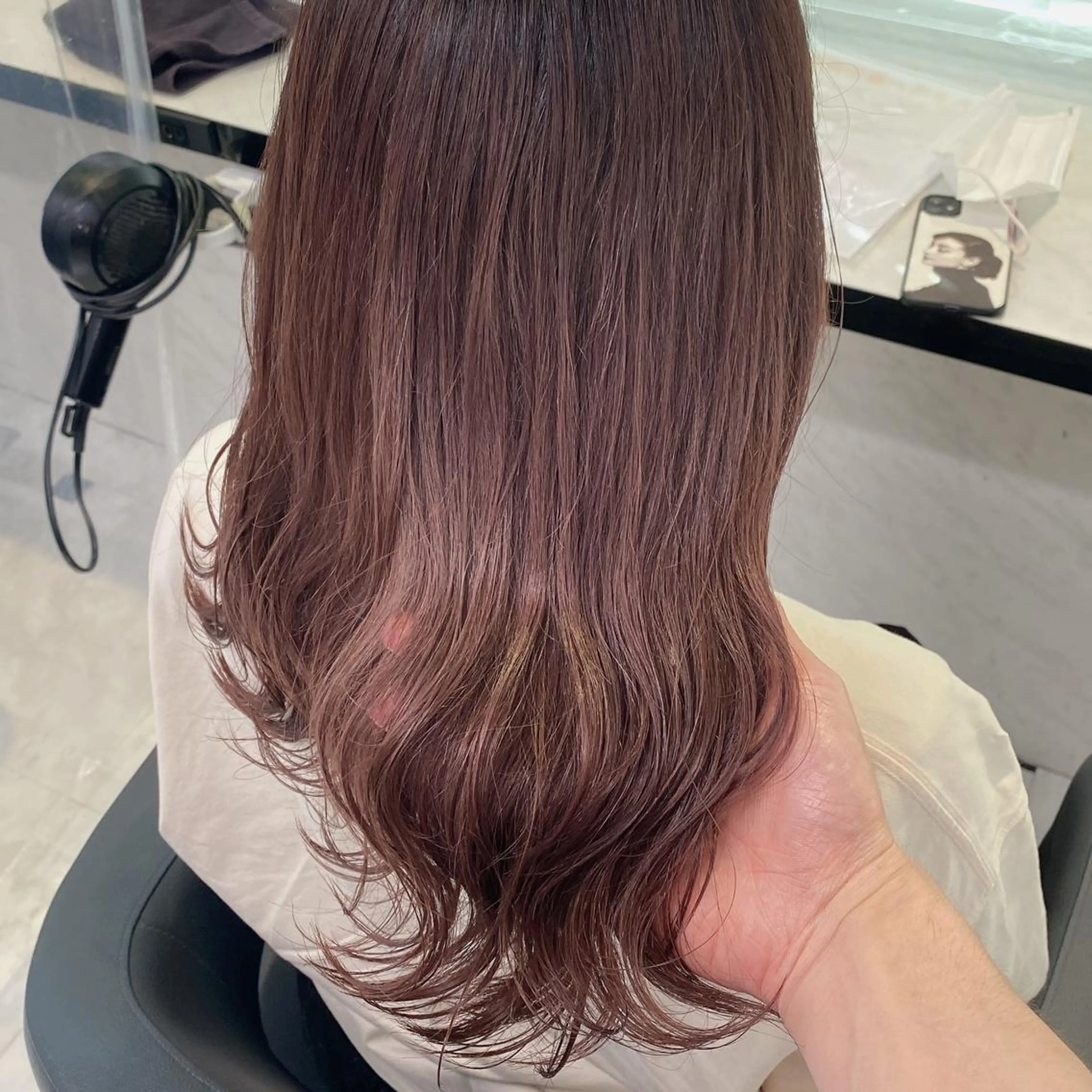 ロング カラー 似合わせカット EMIL/上野駅近 /ブリーチ縮毛矯正のヘアスタイル