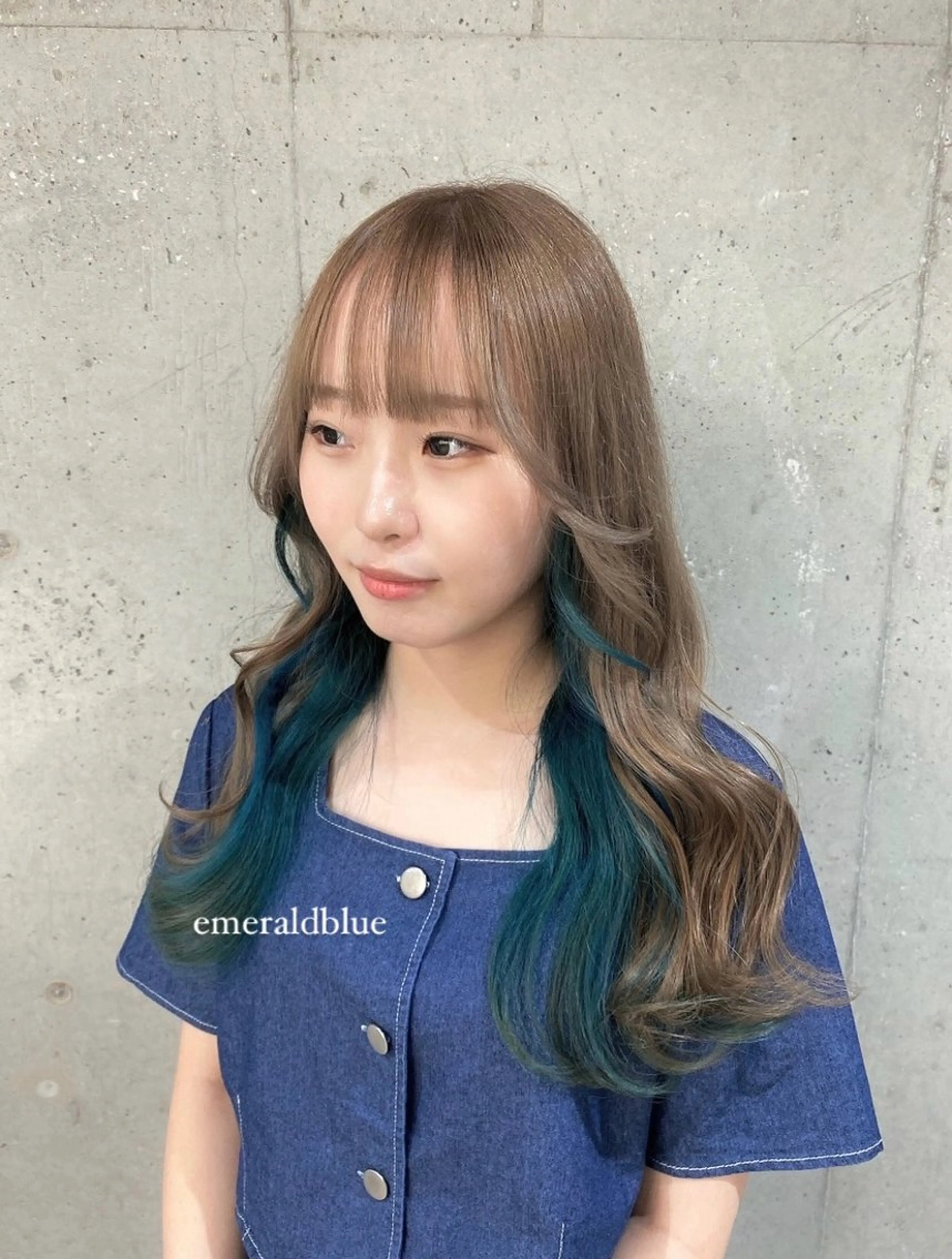 ロング カラー 透明感カラー ボブ デザインカット 顔周りカット カット ヘアカラー 阿部 響香のヘアスタイル