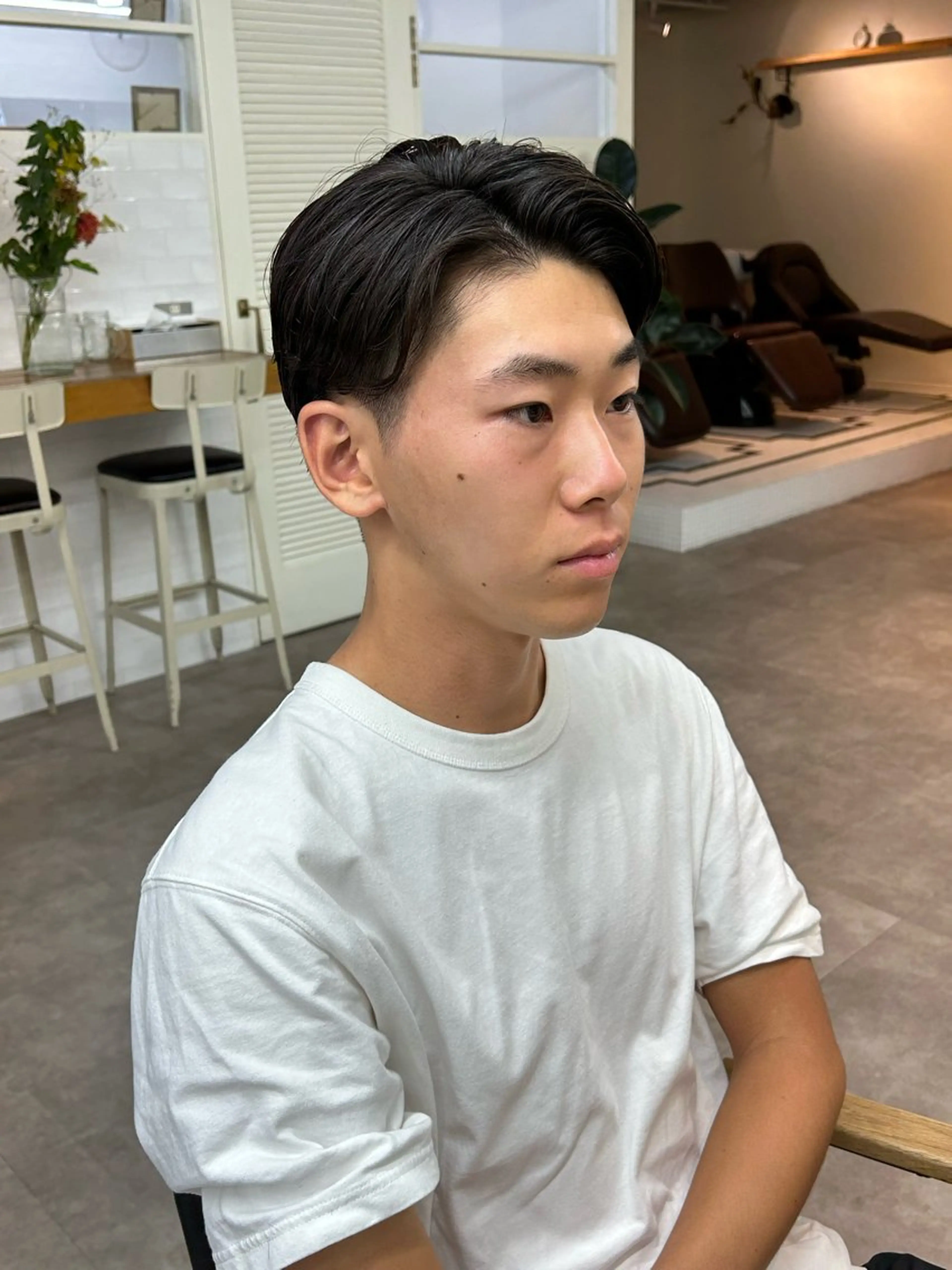 パーマ メンズ カット パーマ yumeka🩶ボブ 暖色/透け感カラーのヘアスタイル