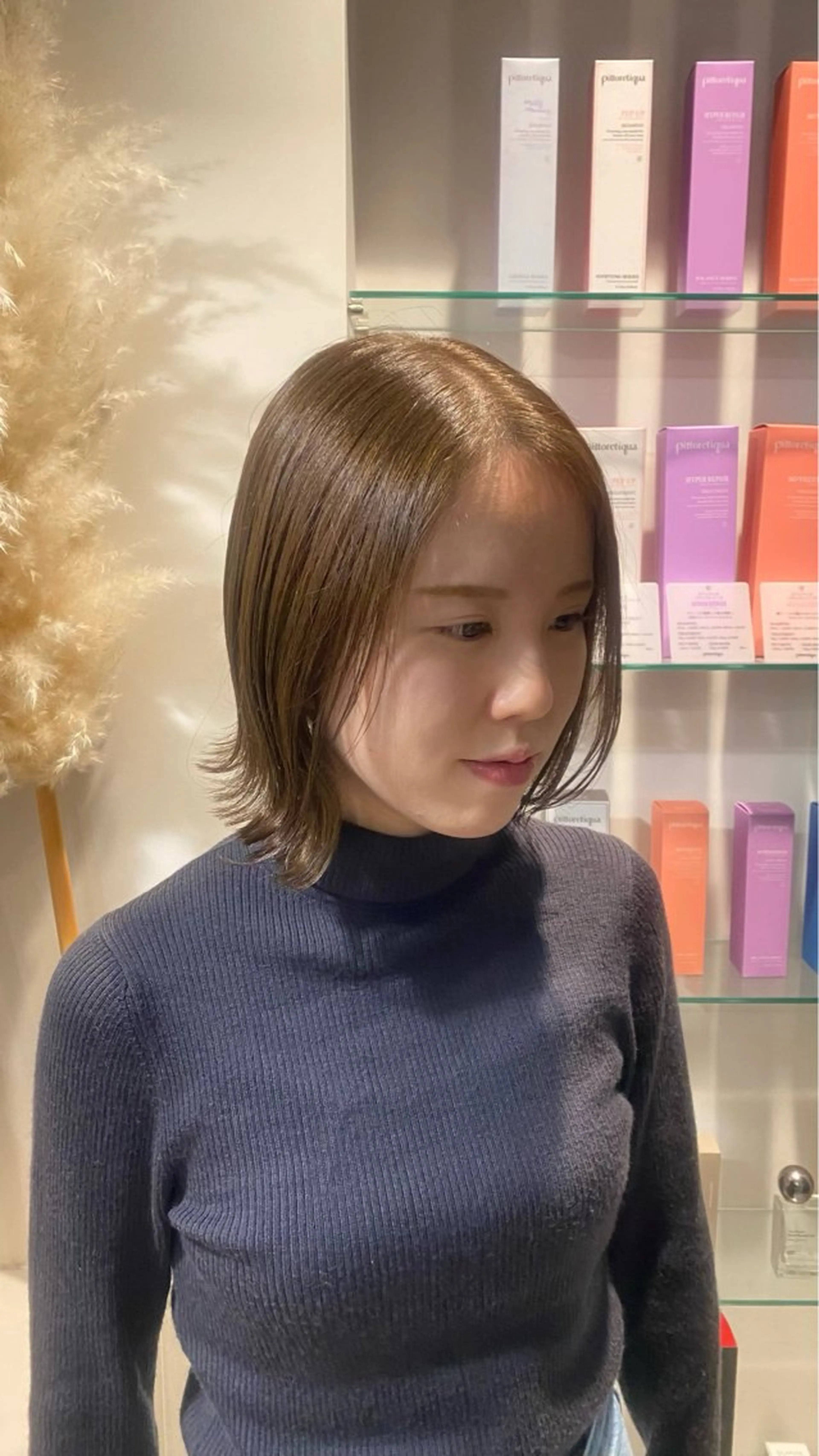 カラー ベージュカラー ブリーチ ブリーチなしカラー aimee 北垣 愛夏のヘアスタイル