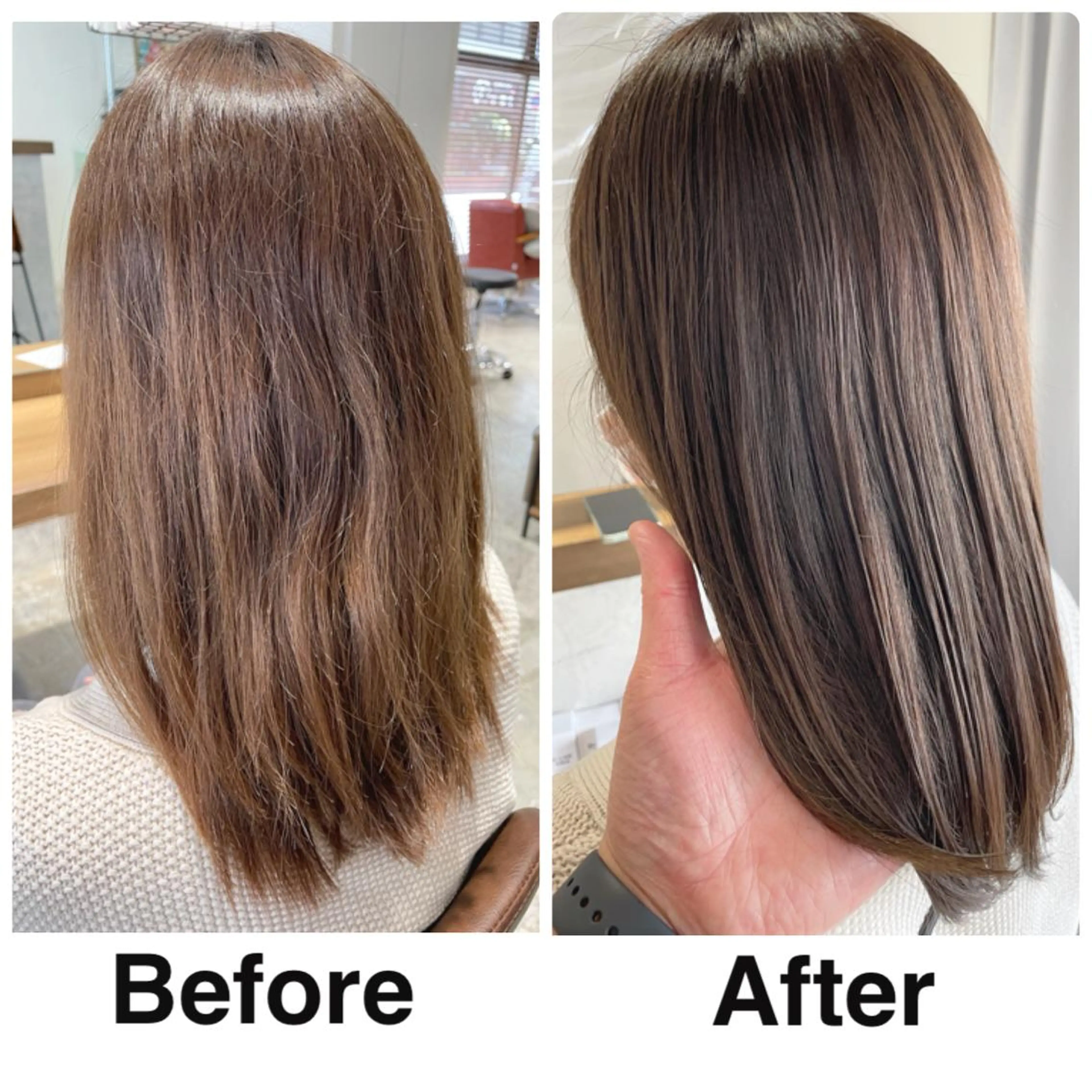 髪質改善の施術撮影モデル募集中の写真