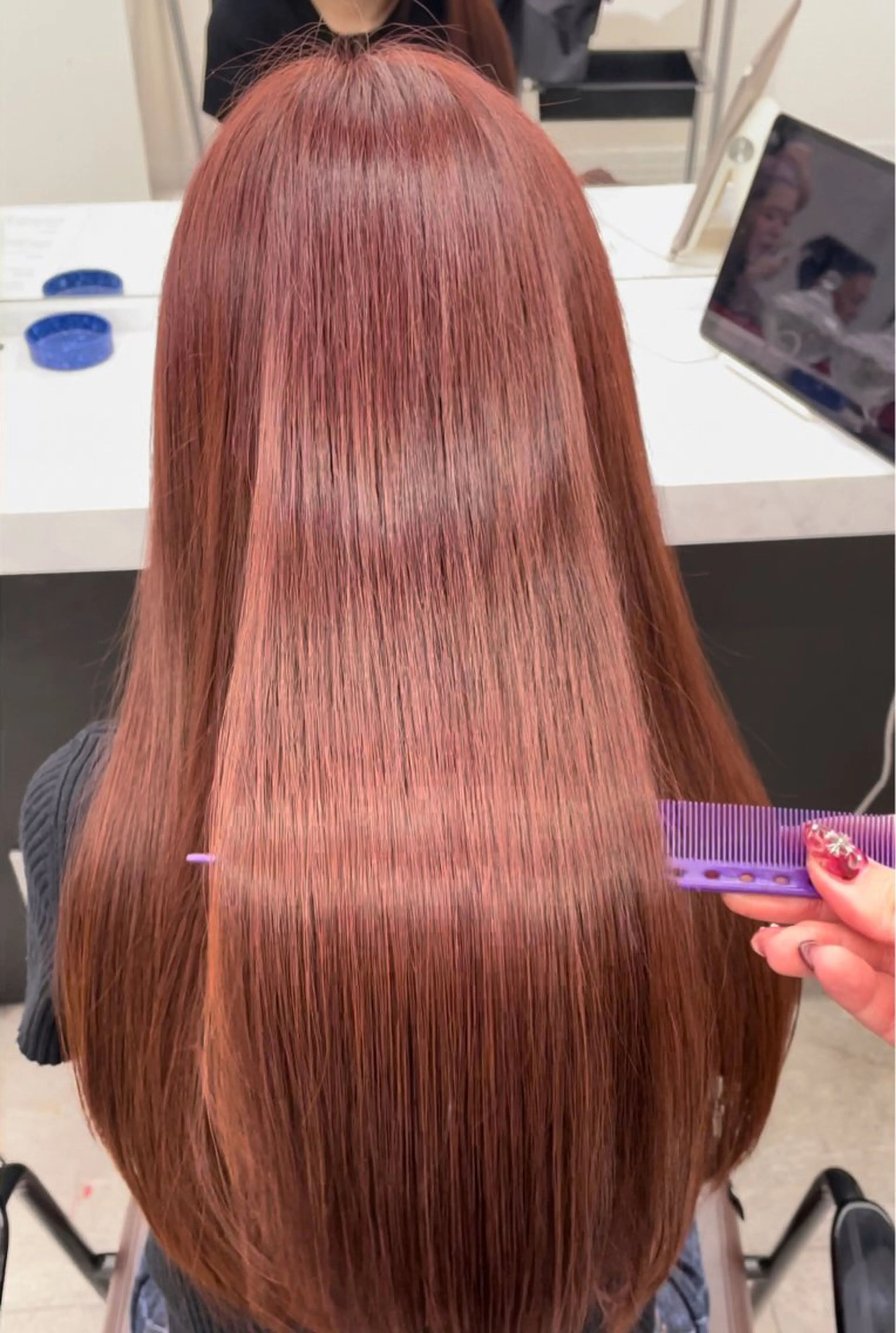 ❤️‍🔥カット✂︎✨＋艶ワンカラー💫❤️‍🔥＋髪質改善トリートメント🫧の写真