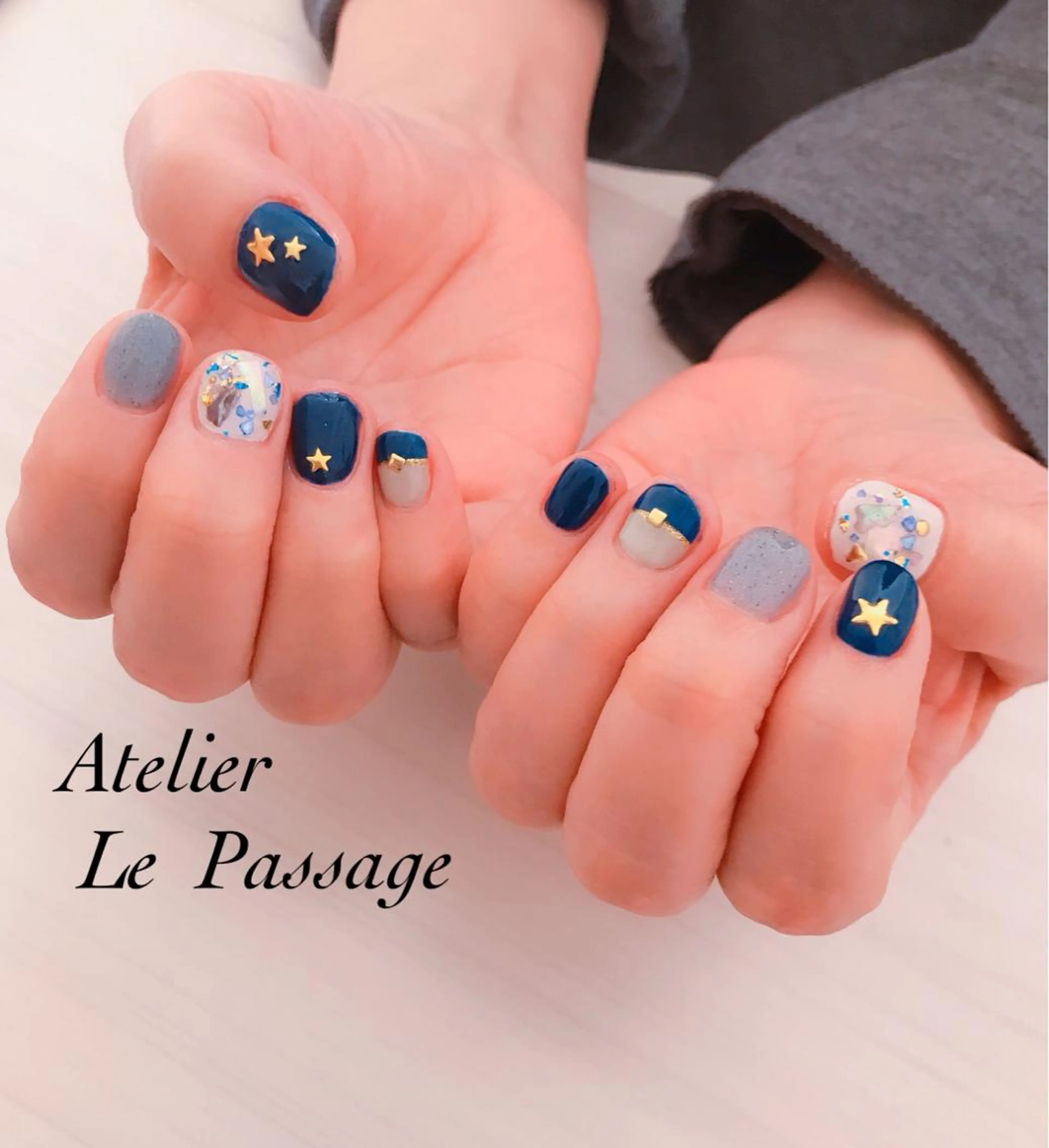 ネイル ジェルネイル パラジェル ショートネイル シンプルネイル 冬ネイル Atelier Le Passage所属・h nakatsukaのネイルデザイン