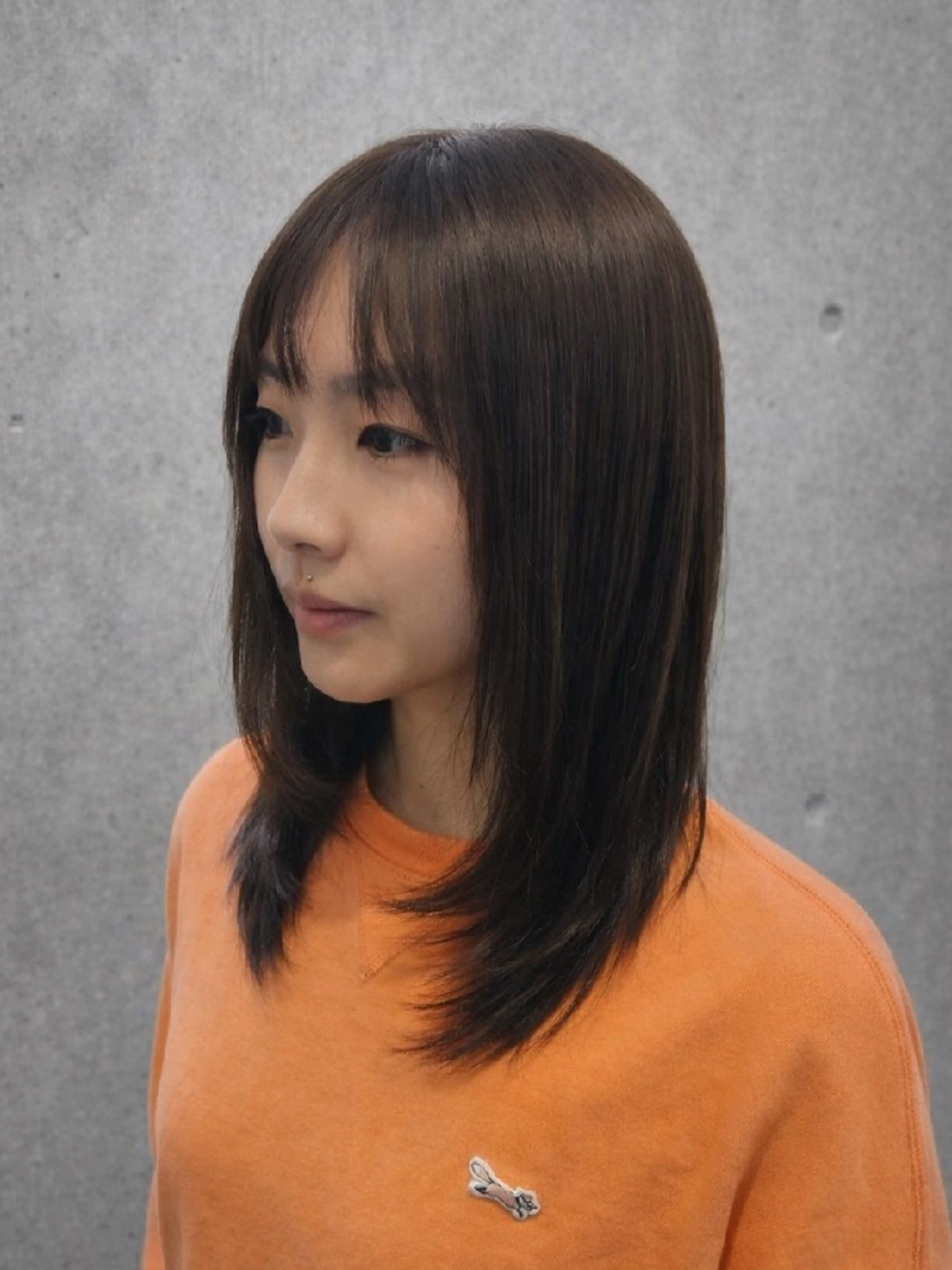 セミロング カラー レイヤーカット 小顔カット カット ヘアカラー トリートメント terra✂️川嶋 大輔のヘアスタイル