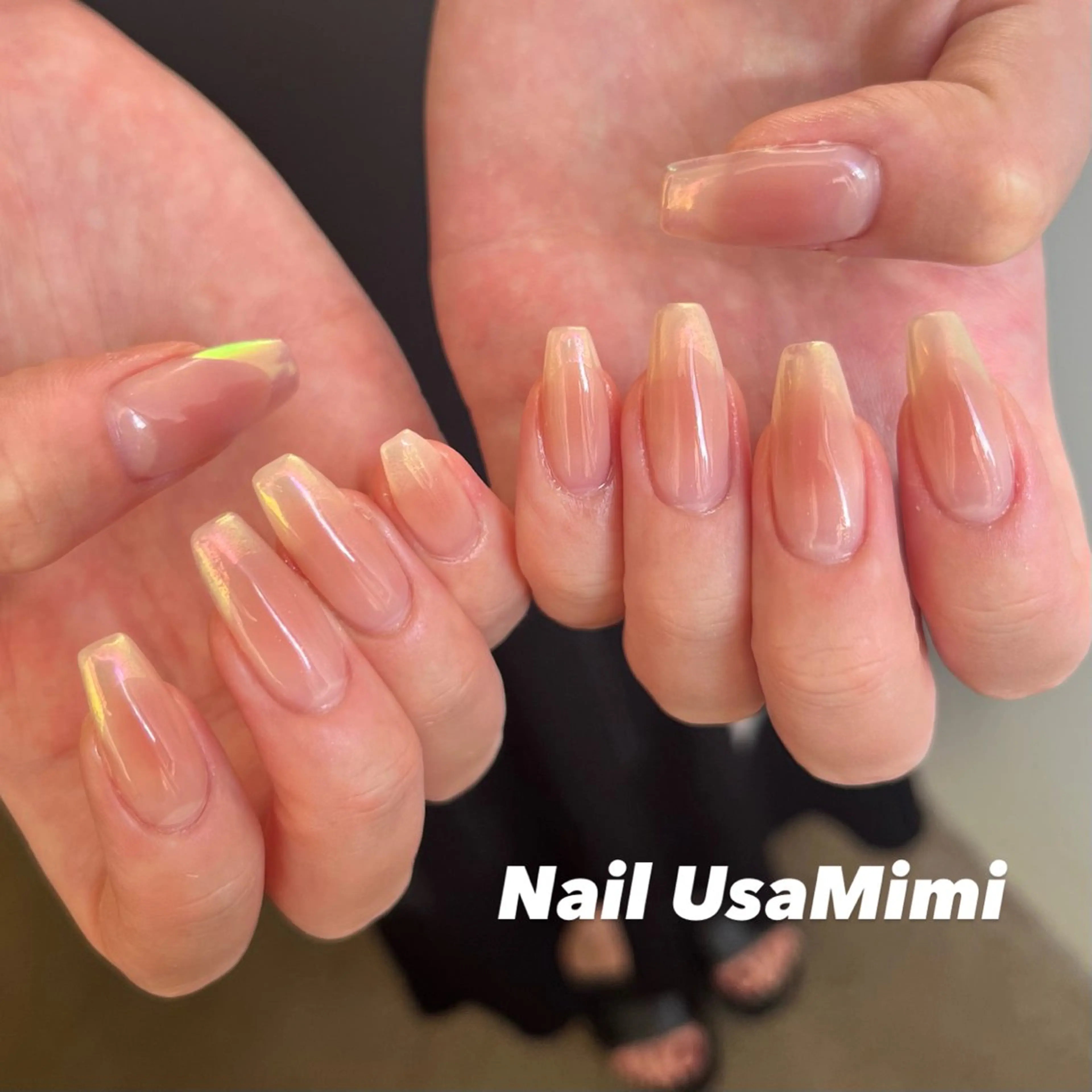 ネイル チークネイル フレンチネイル ミラーネイル ハンドネイル Nail Usa Mimi ASAKOのネイルデザイン