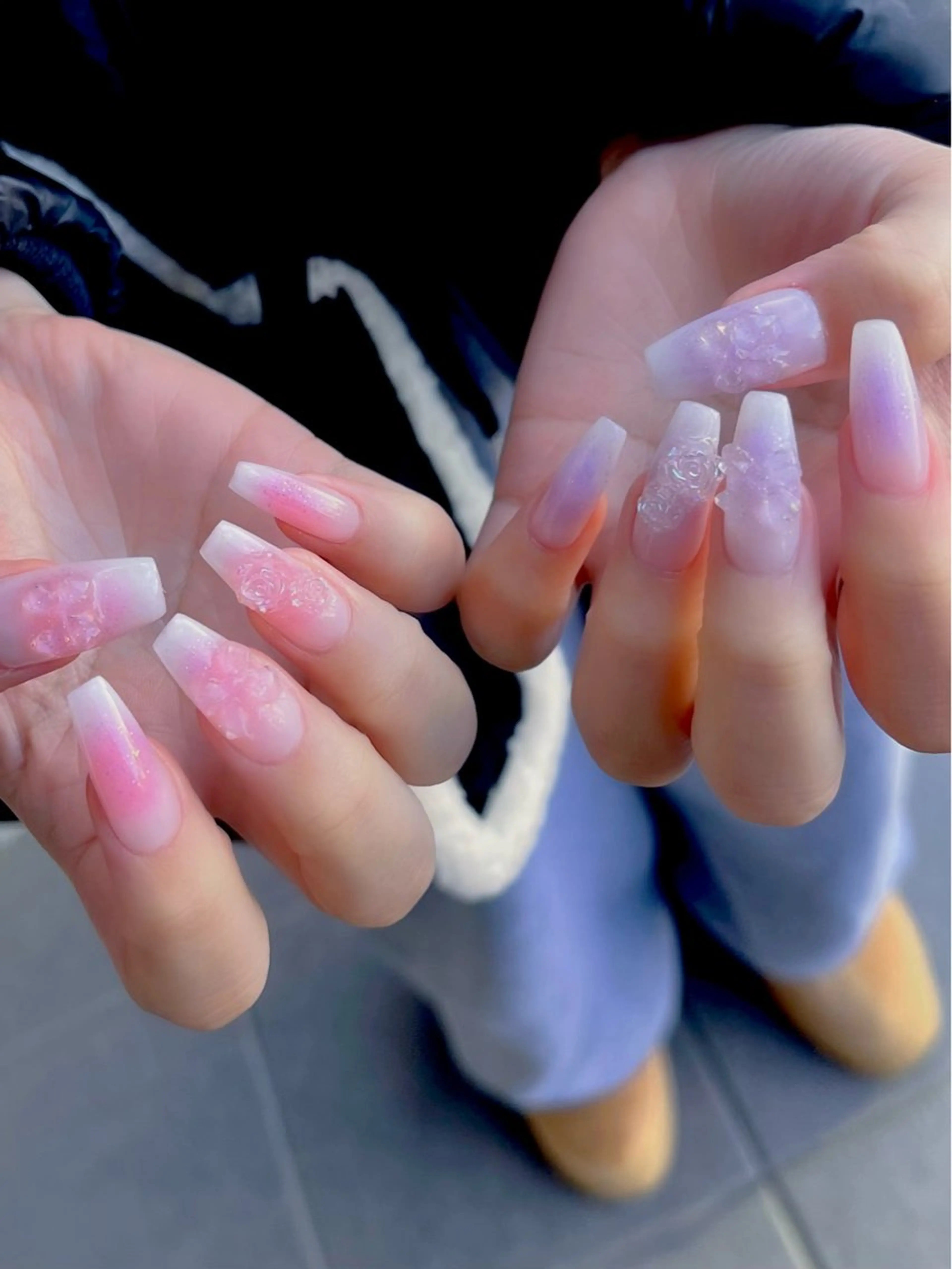 ネイル キラキラネイル マグネットネイル ワンカラーネイル スカルプネイル ワンホンネイル nine.🦋 YUKOのネイルデザイン