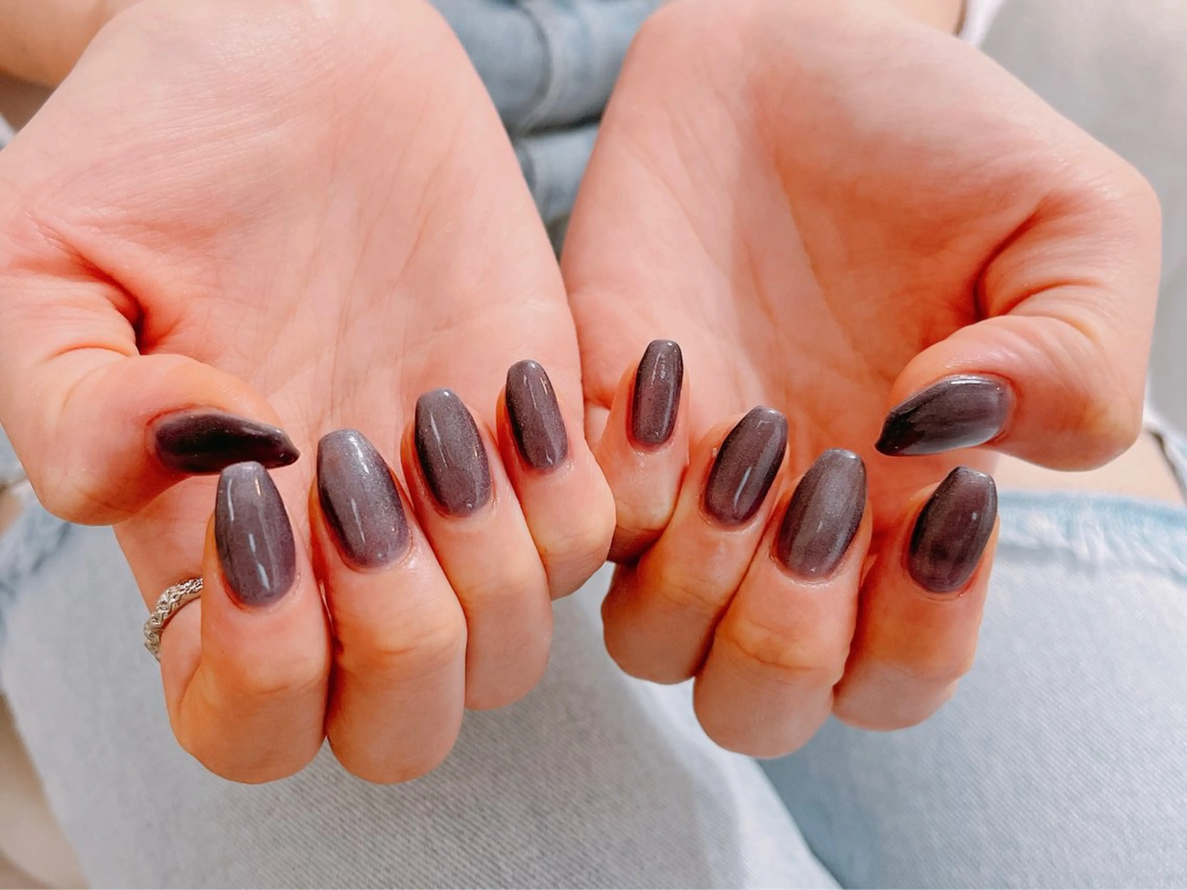 ネイル ジェルネイル 韓国ネイル マグネットネイル メンズネイル ネイビー ハンドネイル kiki nail 二子玉川のネイルデザイン