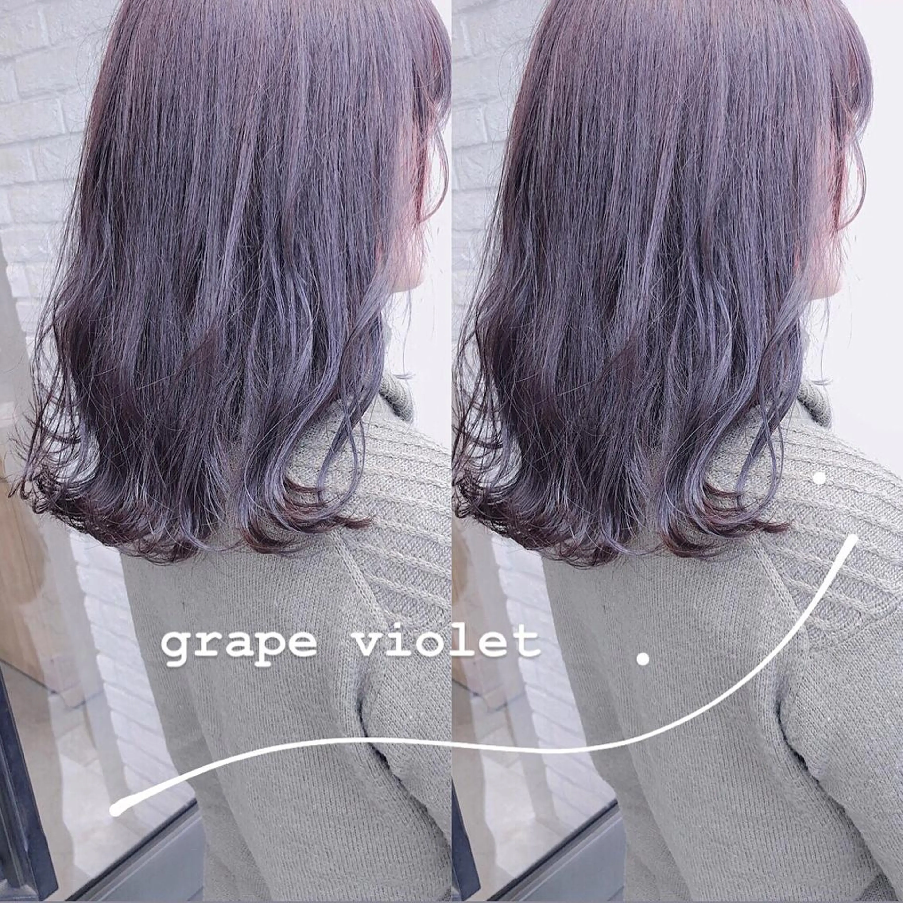 ロング カラー バイオレットカラー misaki🎀 まろみ透け感カラーのヘアスタイル