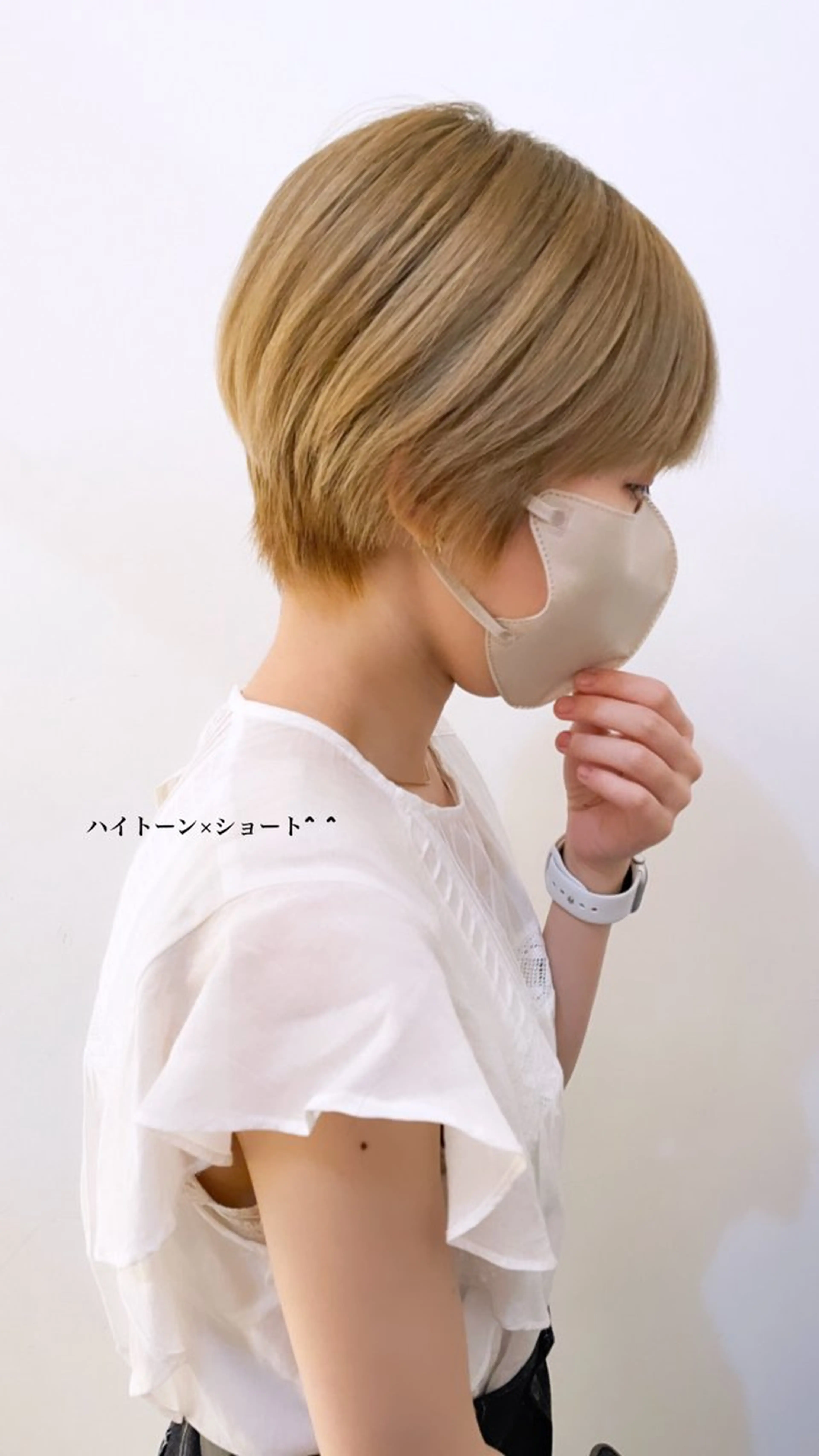 ショート カラー ショートヘア ボブ ブリーチ/miinaのヘアスタイル