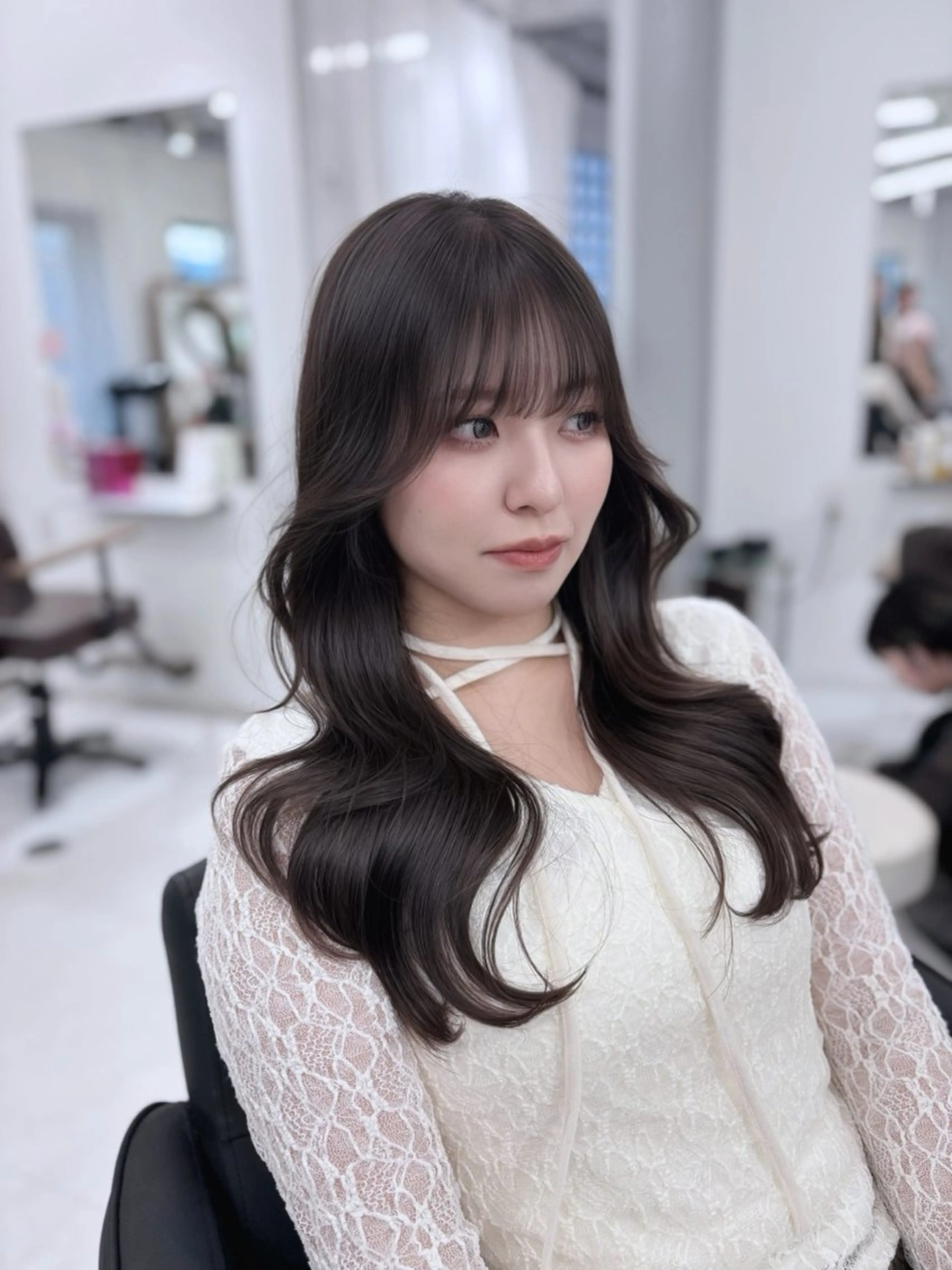 セミロング カラー カット ヘアカラー 赤みなしカラー/梅田 /レイヤー/IORIのヘアスタイル