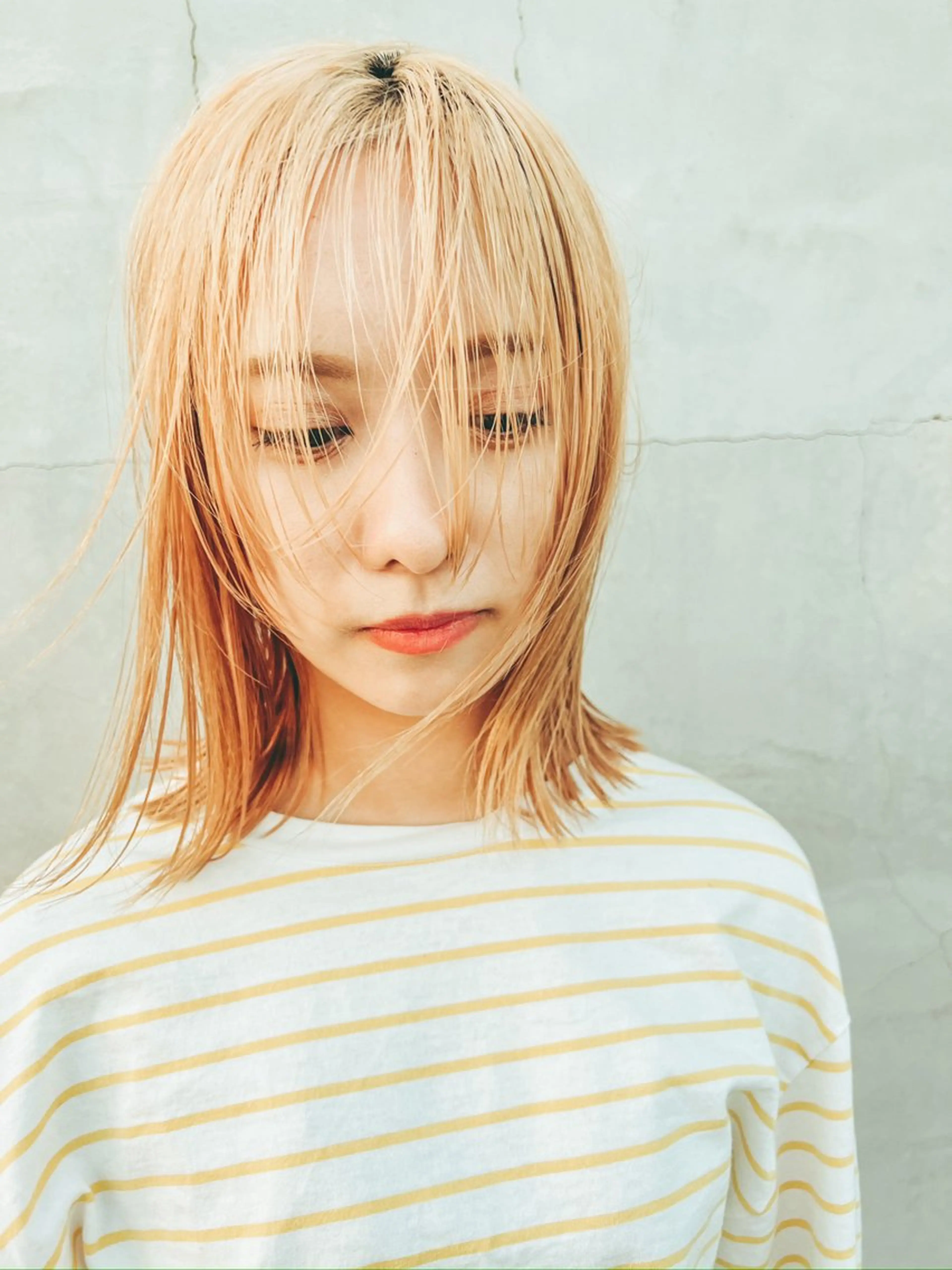 ミディアム カラー ブロンド 透明感カラー ボブ カット ヘアカラー トリートメント つくばUtooe's 副店長　寺沢颯のヘアスタイル