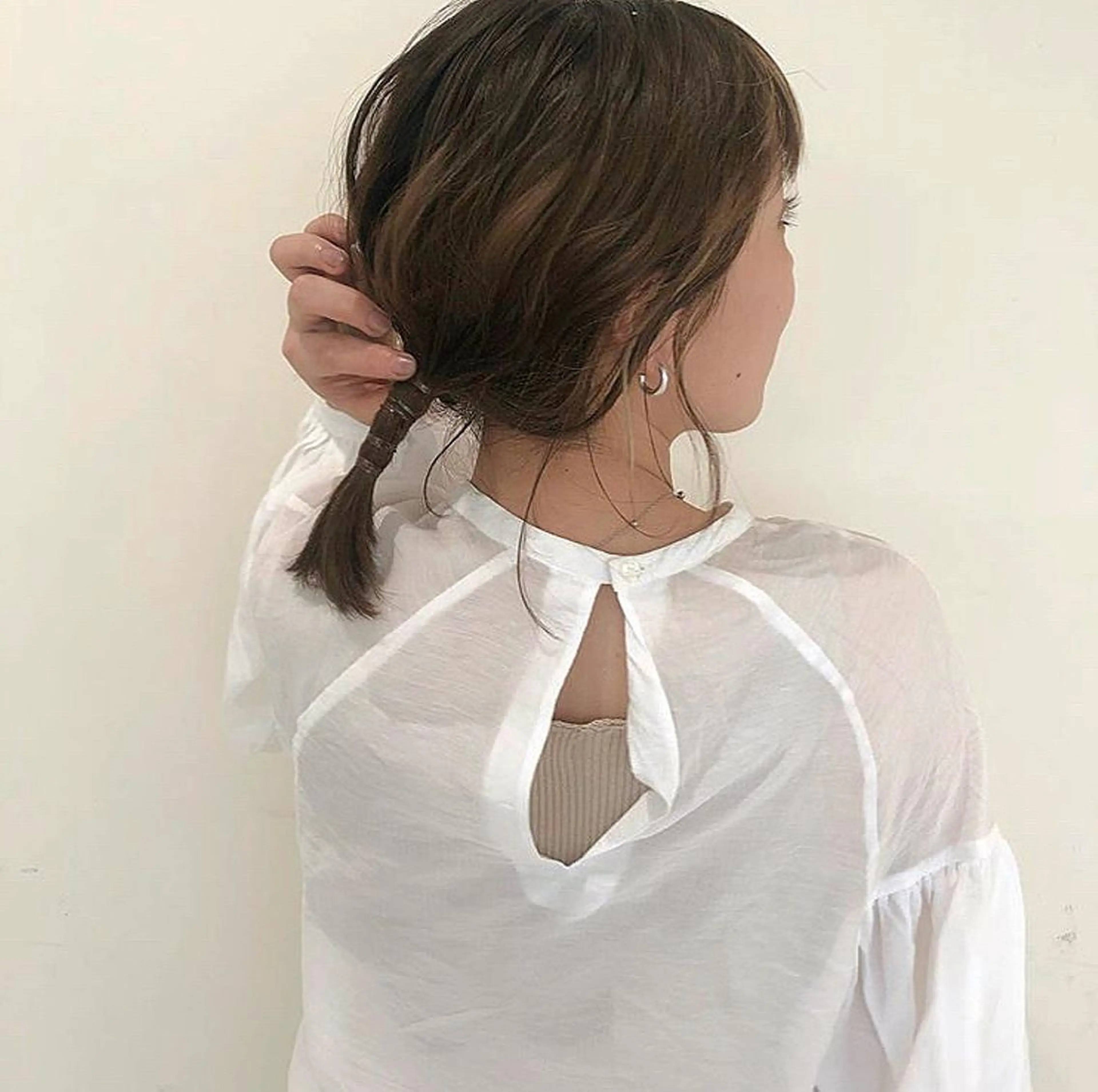 セミロング ヘアアレンジ ケアブリーチ/ボブ/ honoのヘアスタイル